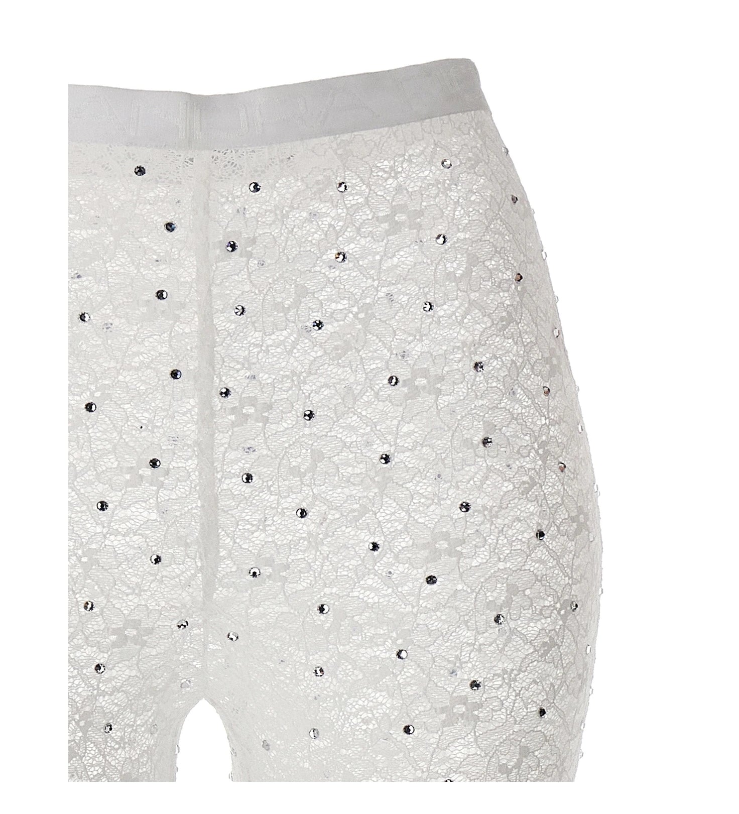 Alessandra Rich Legging in white, Polyamide — view 3