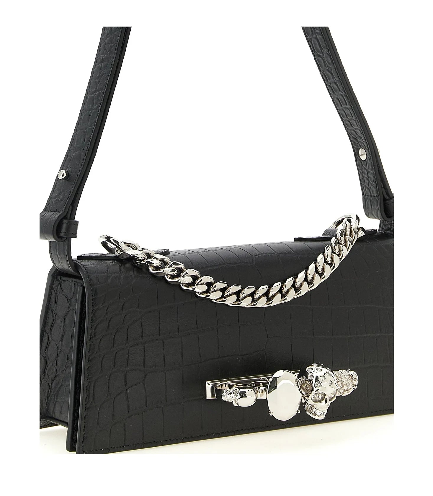 Alexander McQueen Shoulder Bag in black, Calfskin Leather — view 3
