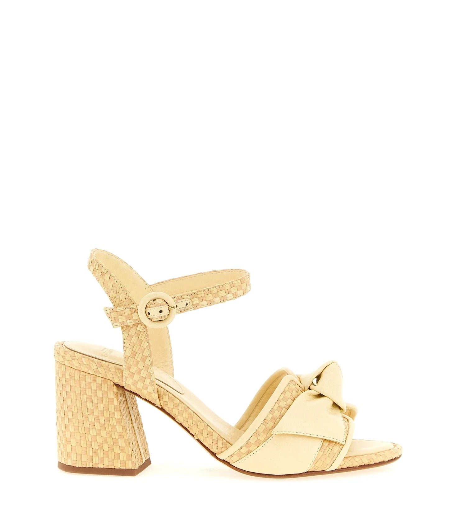 Alexandre Birman Cowhide Beige Platform Sandals