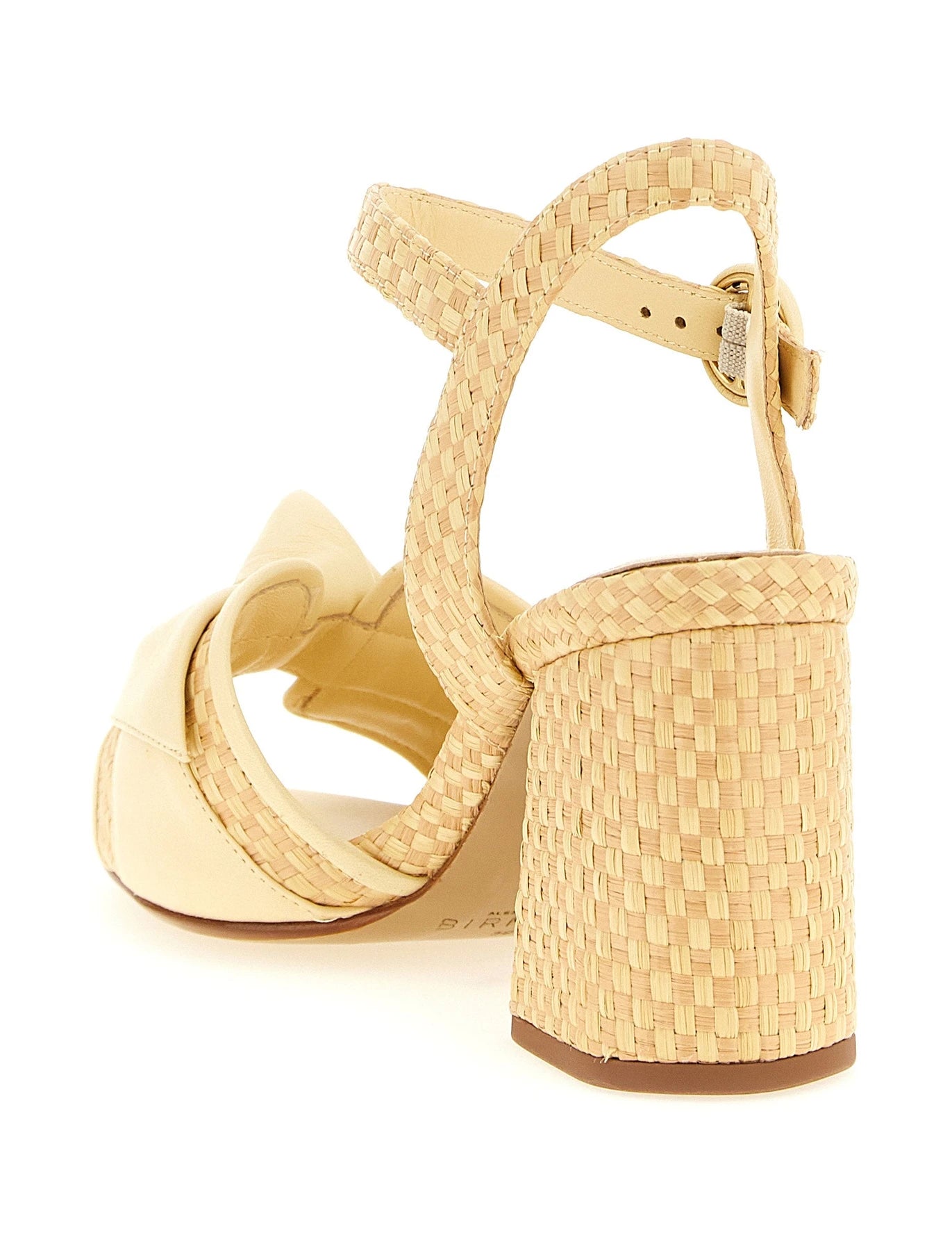 Alexandre Birman Cowhide Beige Platform Sandals