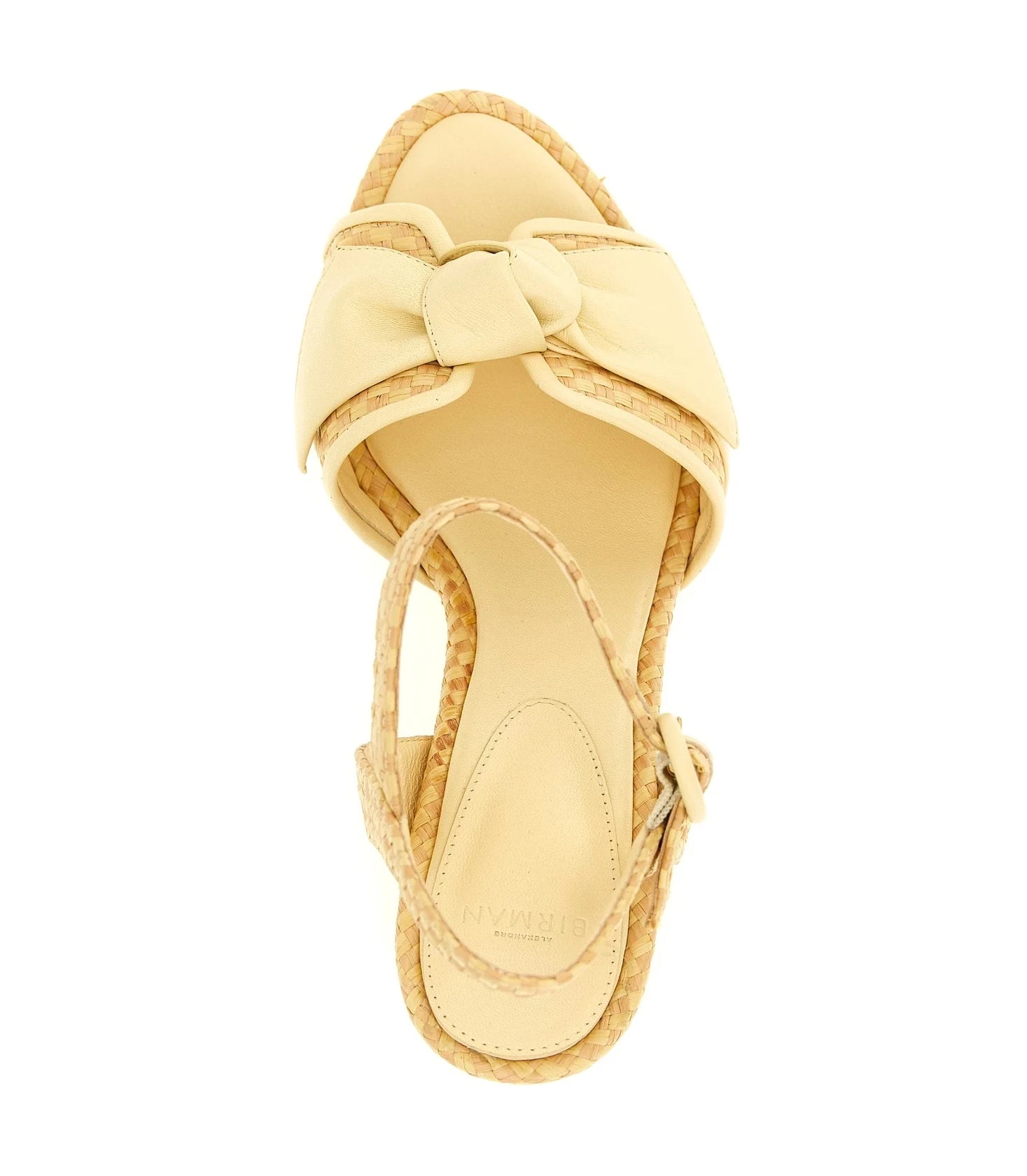 Alexandre Birman Cowhide Beige Platform Sandals