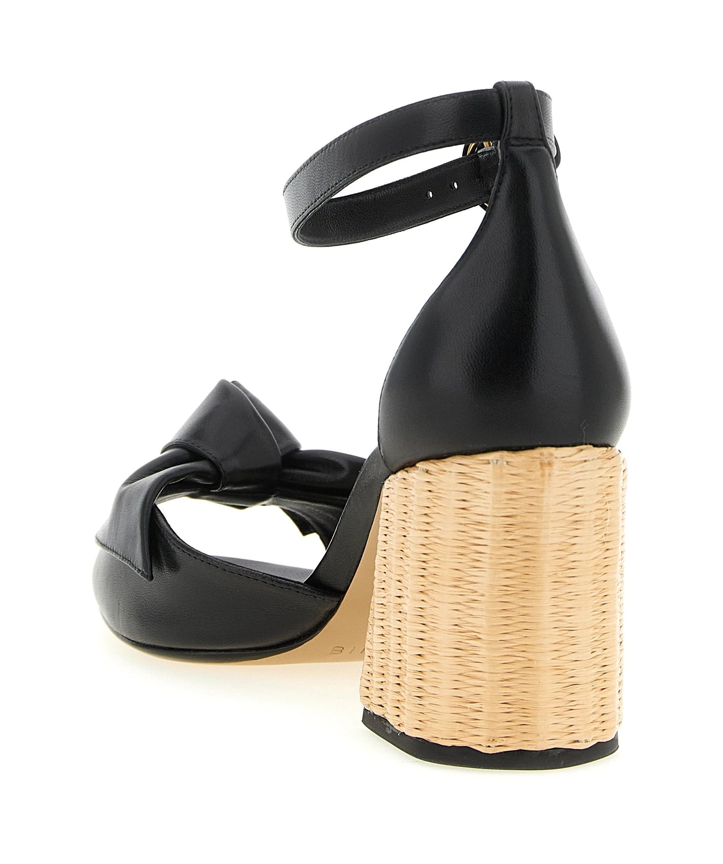 Alexandre Birman Cowhide Black Stiletto Sandals