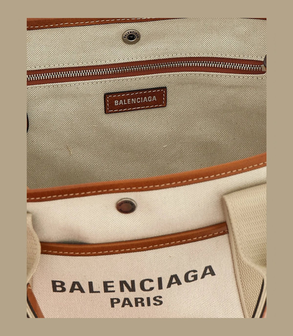 Balenciaga Tote Bag in beige, Leather — view 4