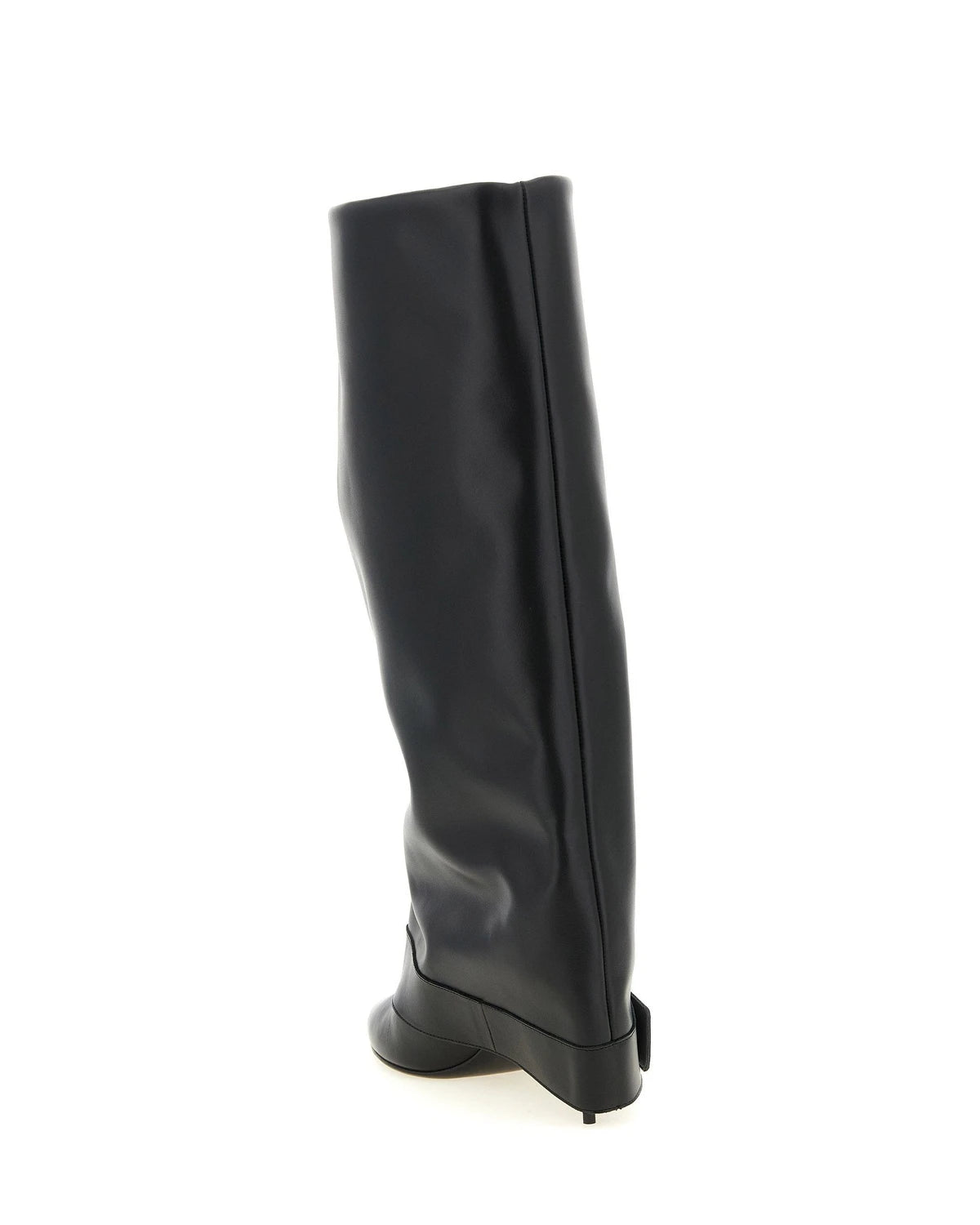 Balmain Knee High Boots in black, Calfskin Leather — view 3