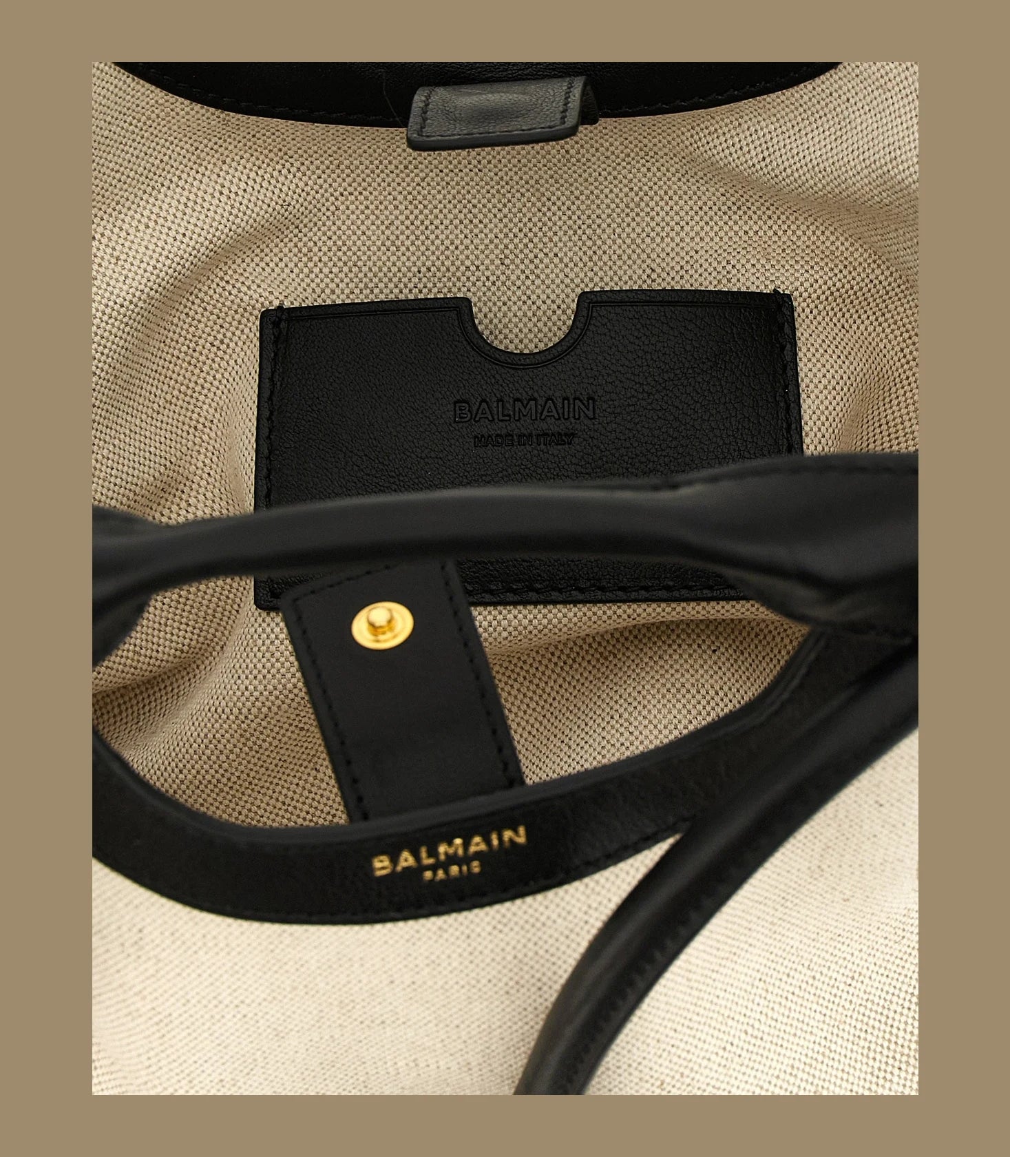 Balmain Tote Bag in beige, Cotton — view 4