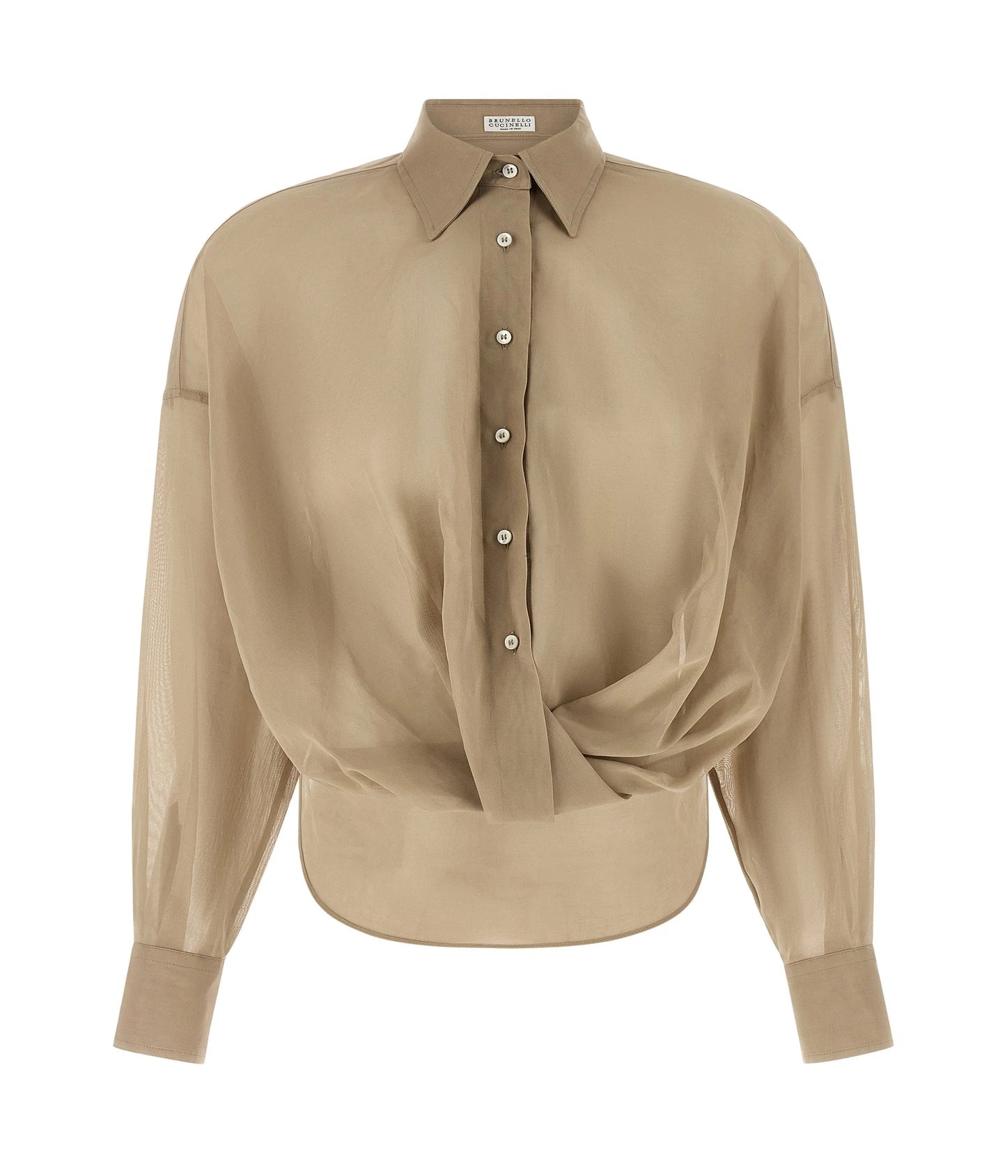 Brunello Cucinelli Blouse in beige, Cotton