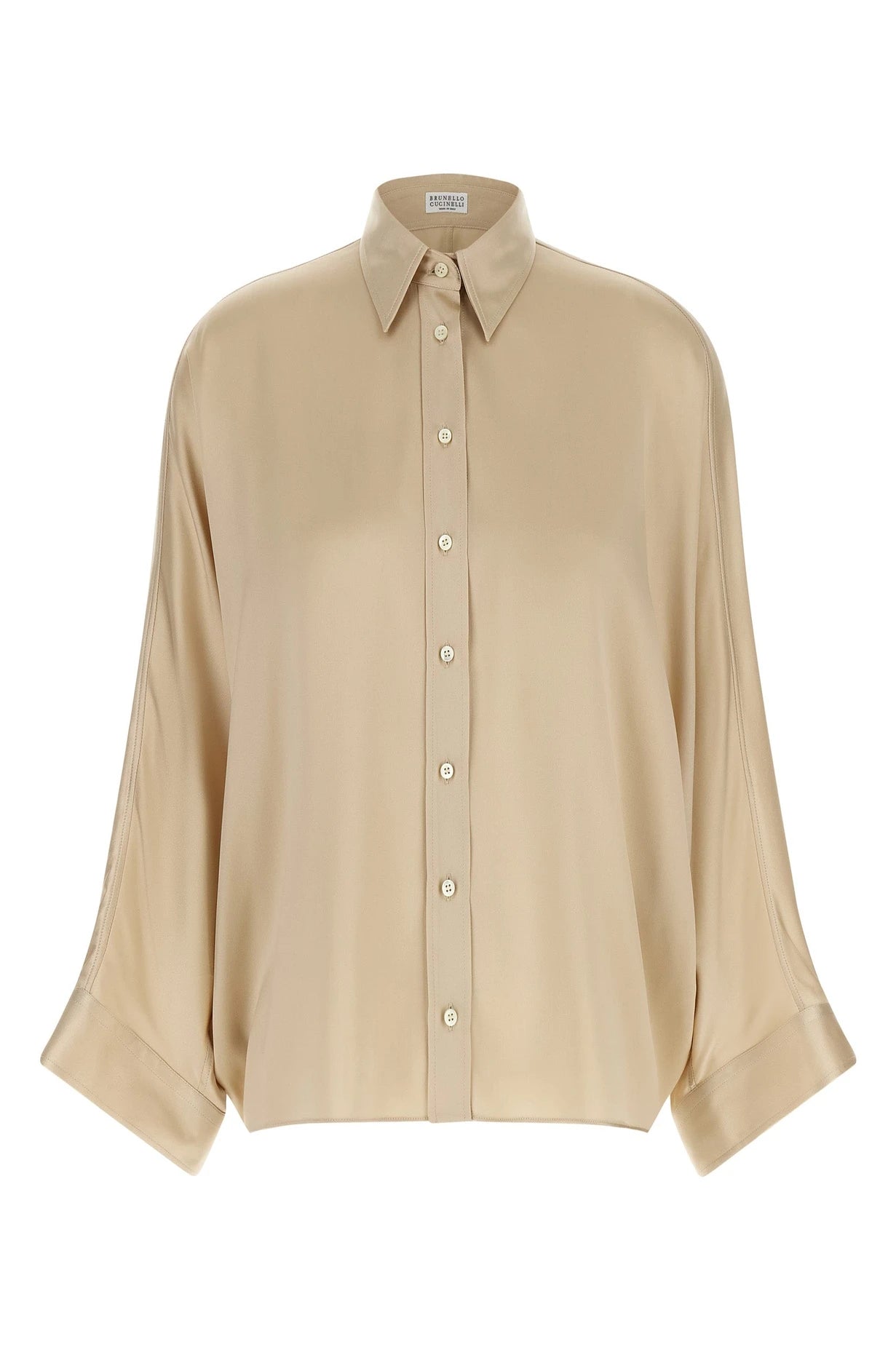 Brunello Cucinelli Blouse in beige, Silk