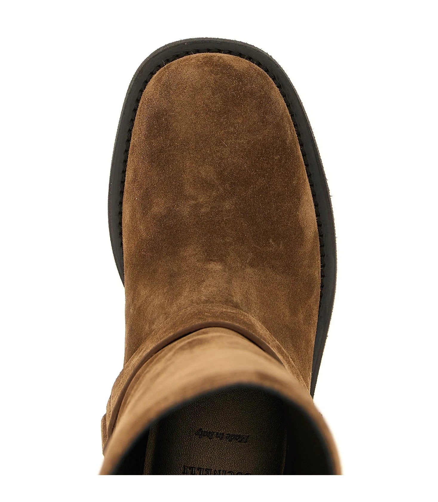 Brunello Cucinelli Knee High Boots in brown, Calfskin Leather — view 4