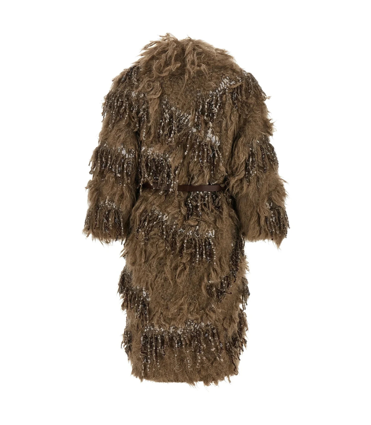 Brunello Cucinelli Overcoat in brown, Mohair Wool — view 2