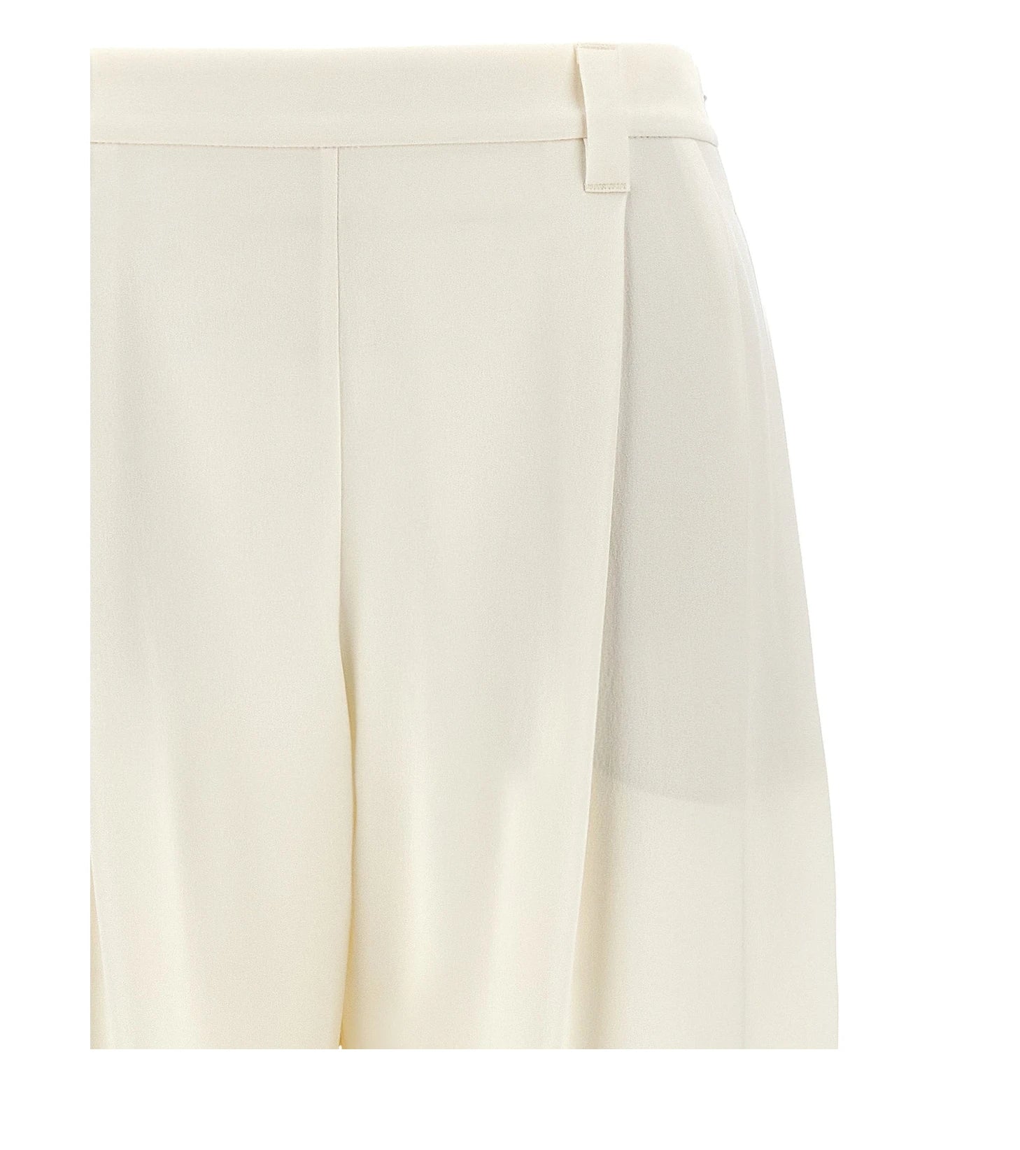 Brunello Cucinelli Palazzo Pant in white, Silk — view 3