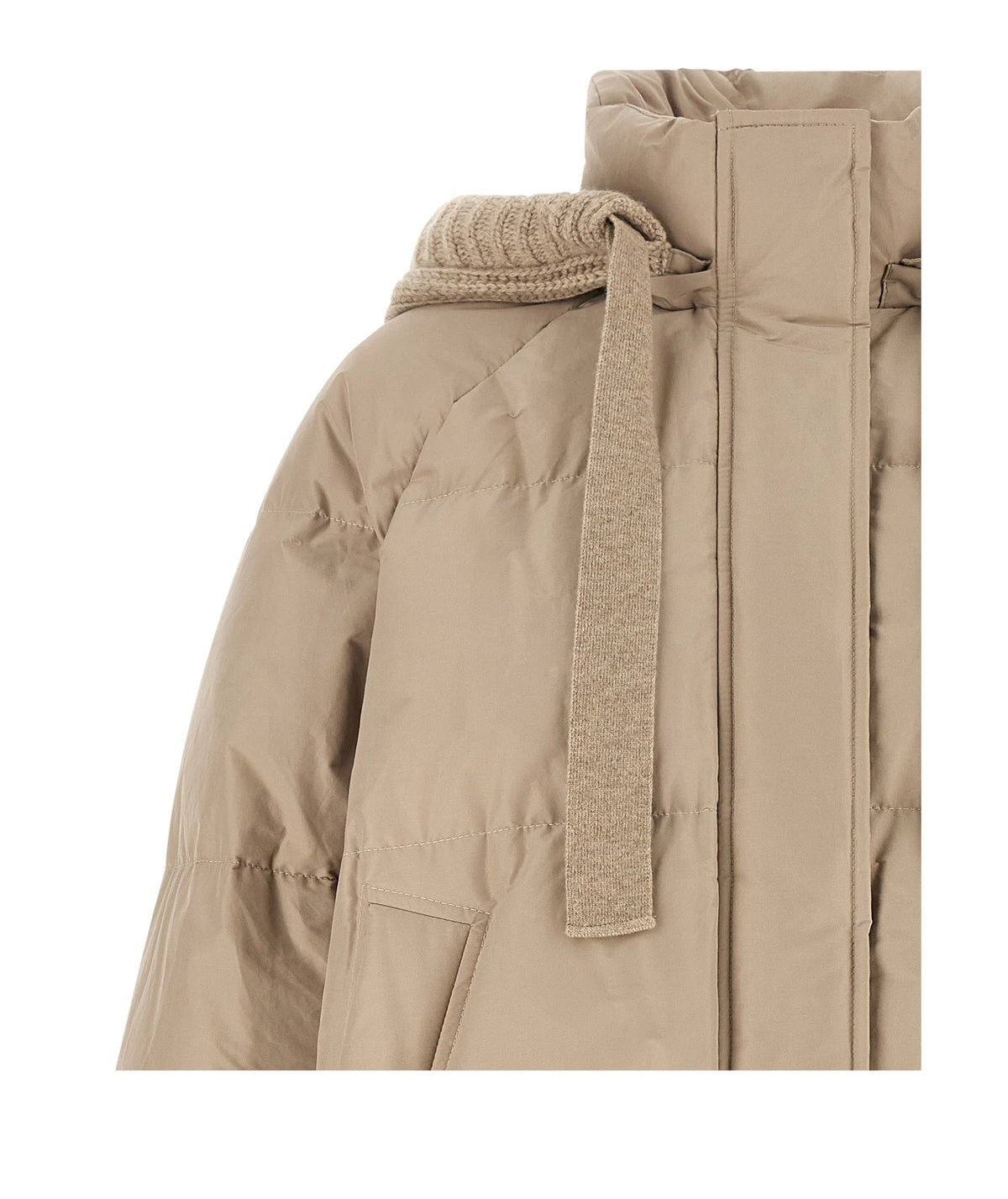 Brunello Cucinelli Puffer Jacket in beige, Cotton — view 4