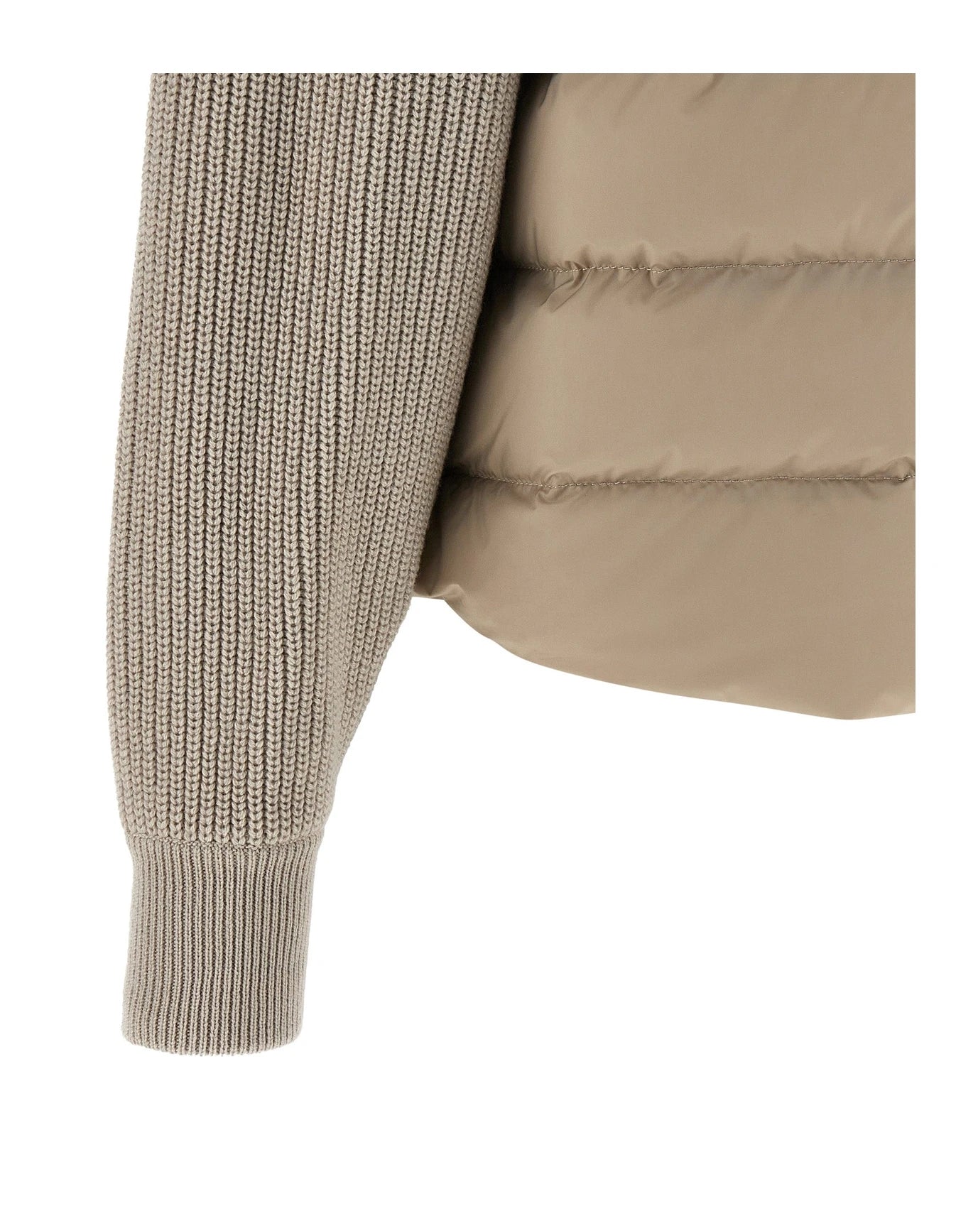 Brunello Cucinelli Puffer Jacket in beige, Polyester — view 4