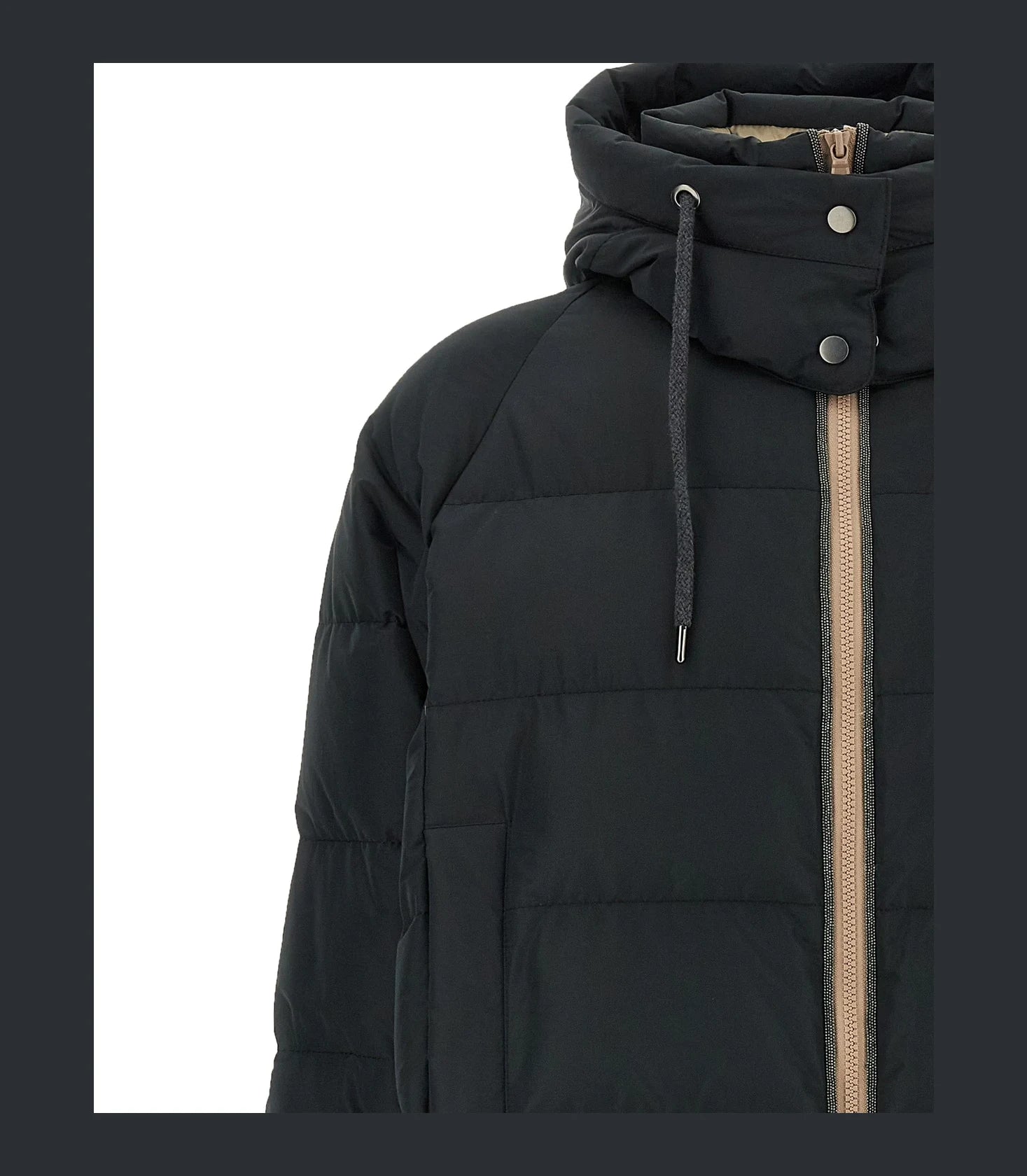 Brunello Cucinelli Puffer Jacket in black, Cotton — view 3