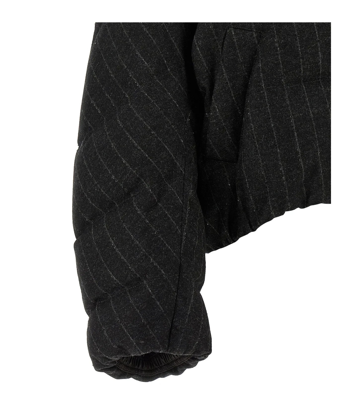 Brunello Cucinelli Puffer Jacket in gray, Virgin Wool — view 4
