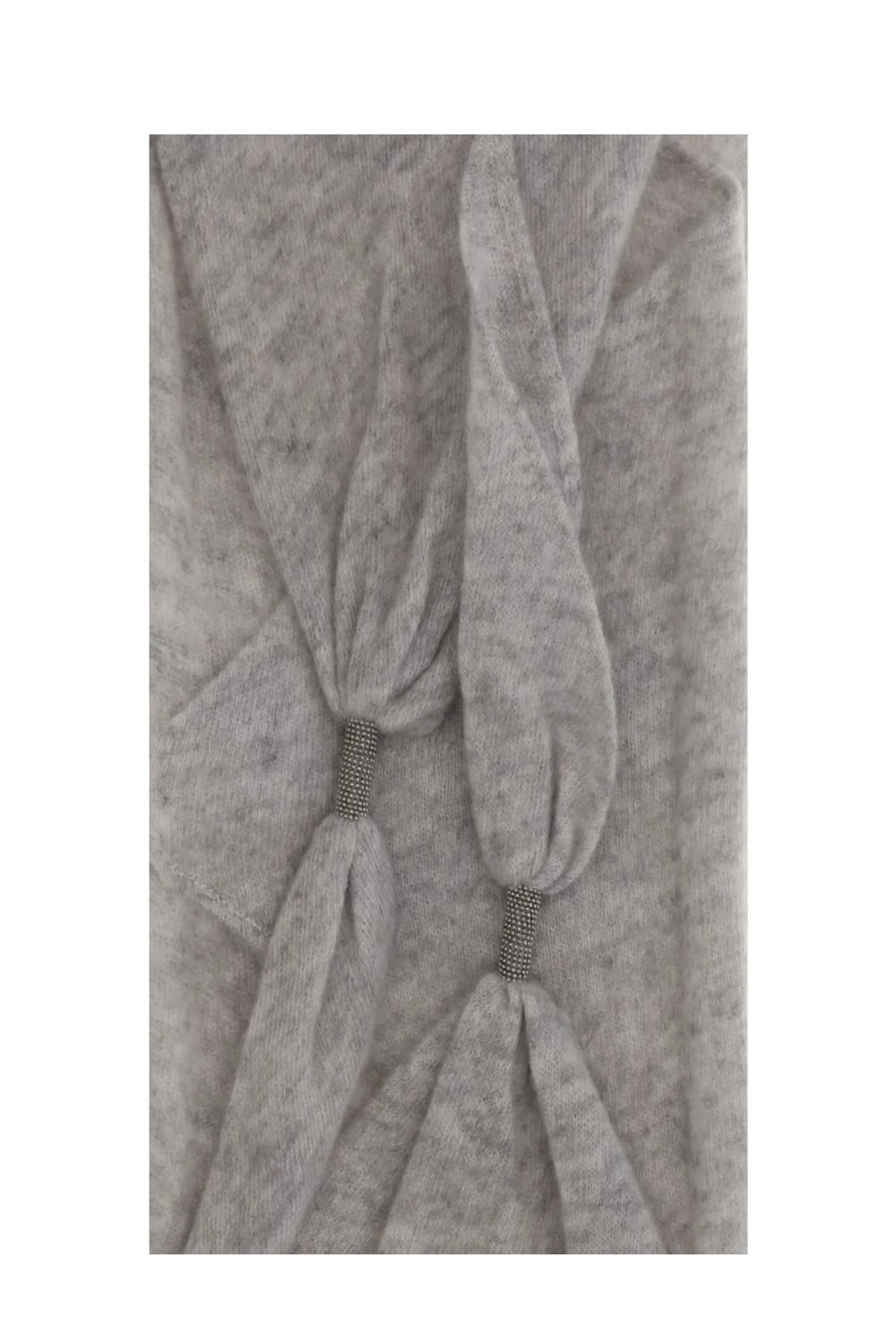 Brunello Cucinelli Scarves & Shawl in gray, Kashmir — view 3