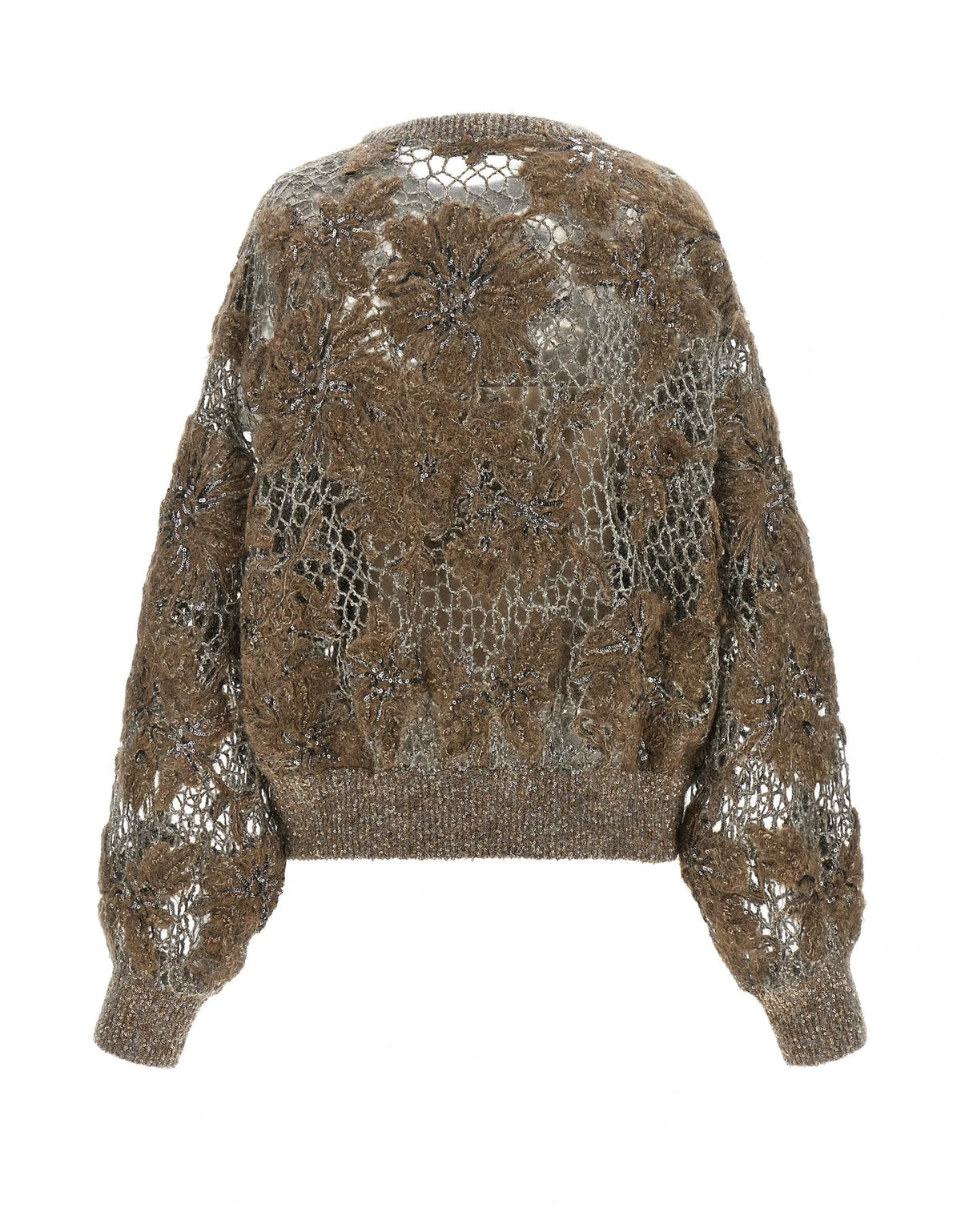 Brunello Cucinelli Sweater in beige, Mohair Wool — view 3