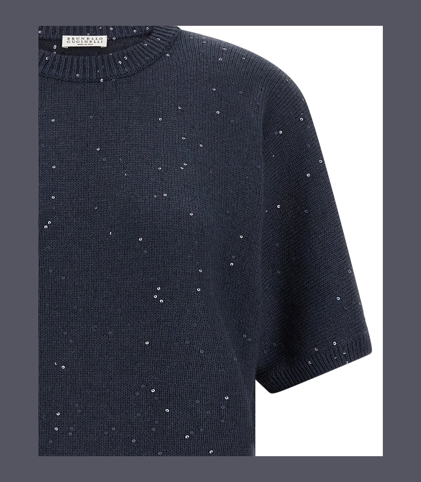 Brunello Cucinelli Sweater in blue, Cashmere — view 3