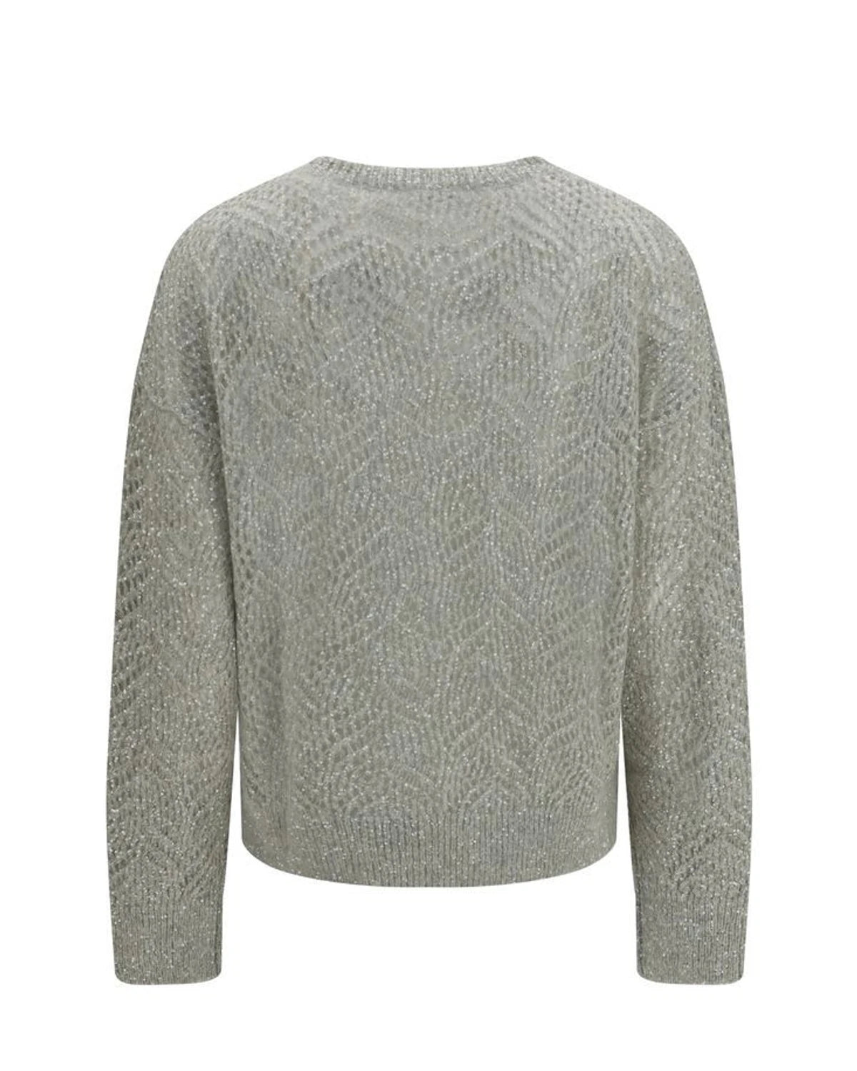 Brunello Cucinelli Sweater in gray, Linen — view 2