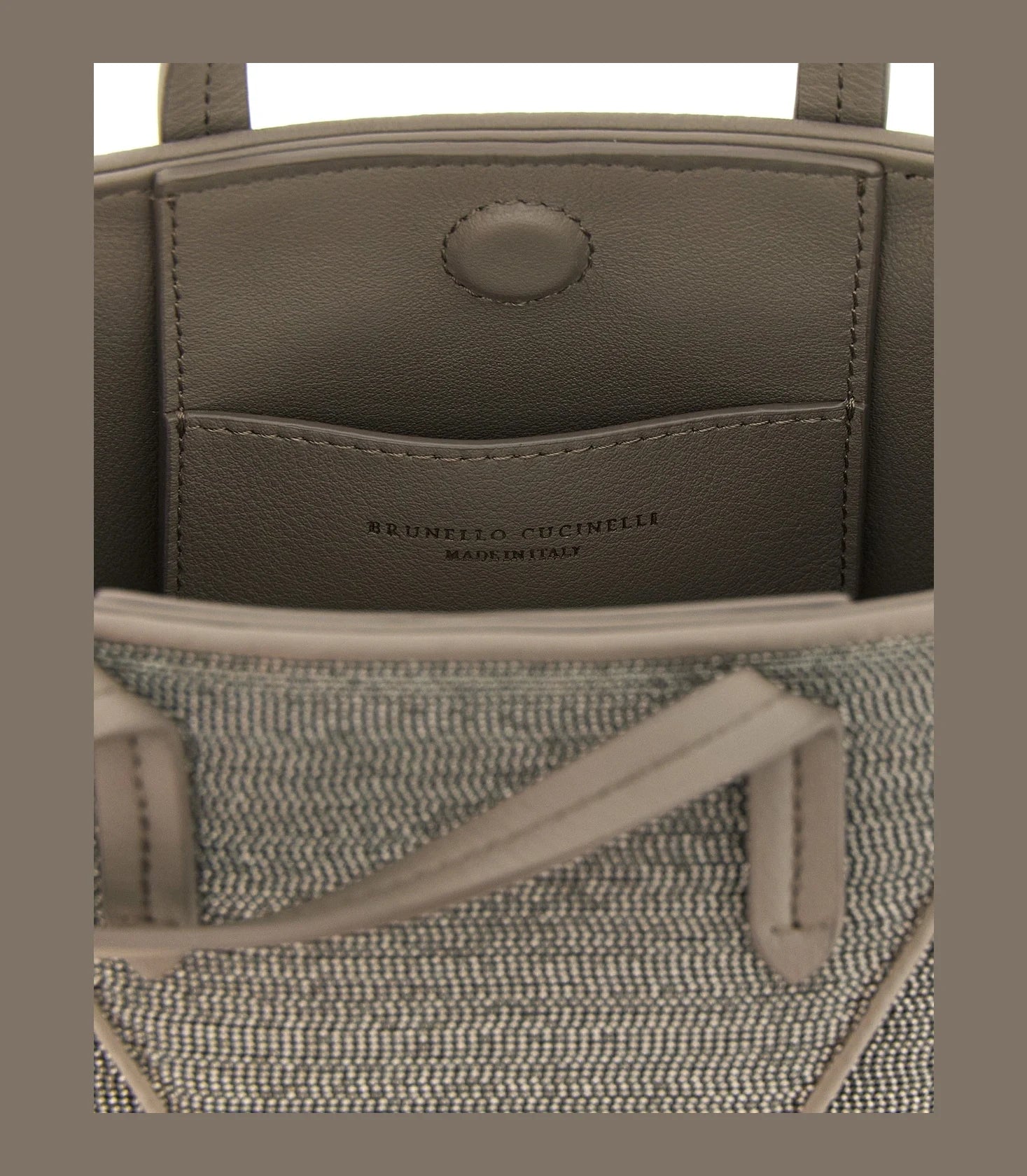 Brunello Cucinelli Tote Bag in gray, Calfskin Leather — view 4