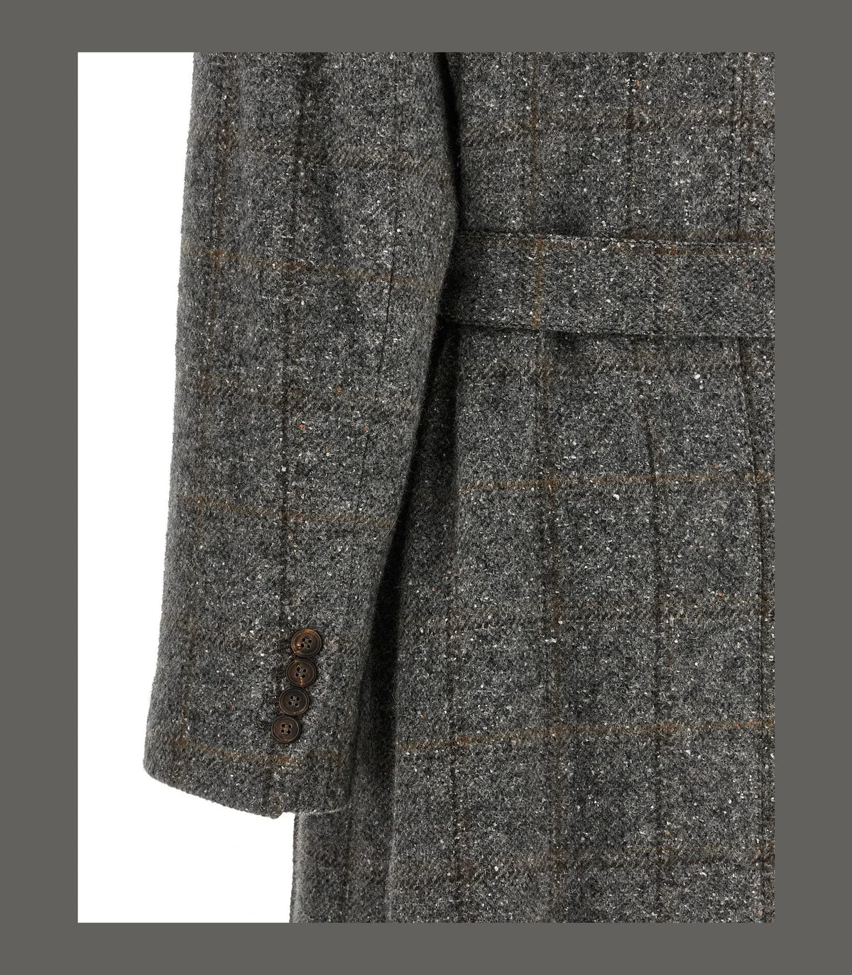 Brunello Cucinelli Wrap Coat in gray — view 4