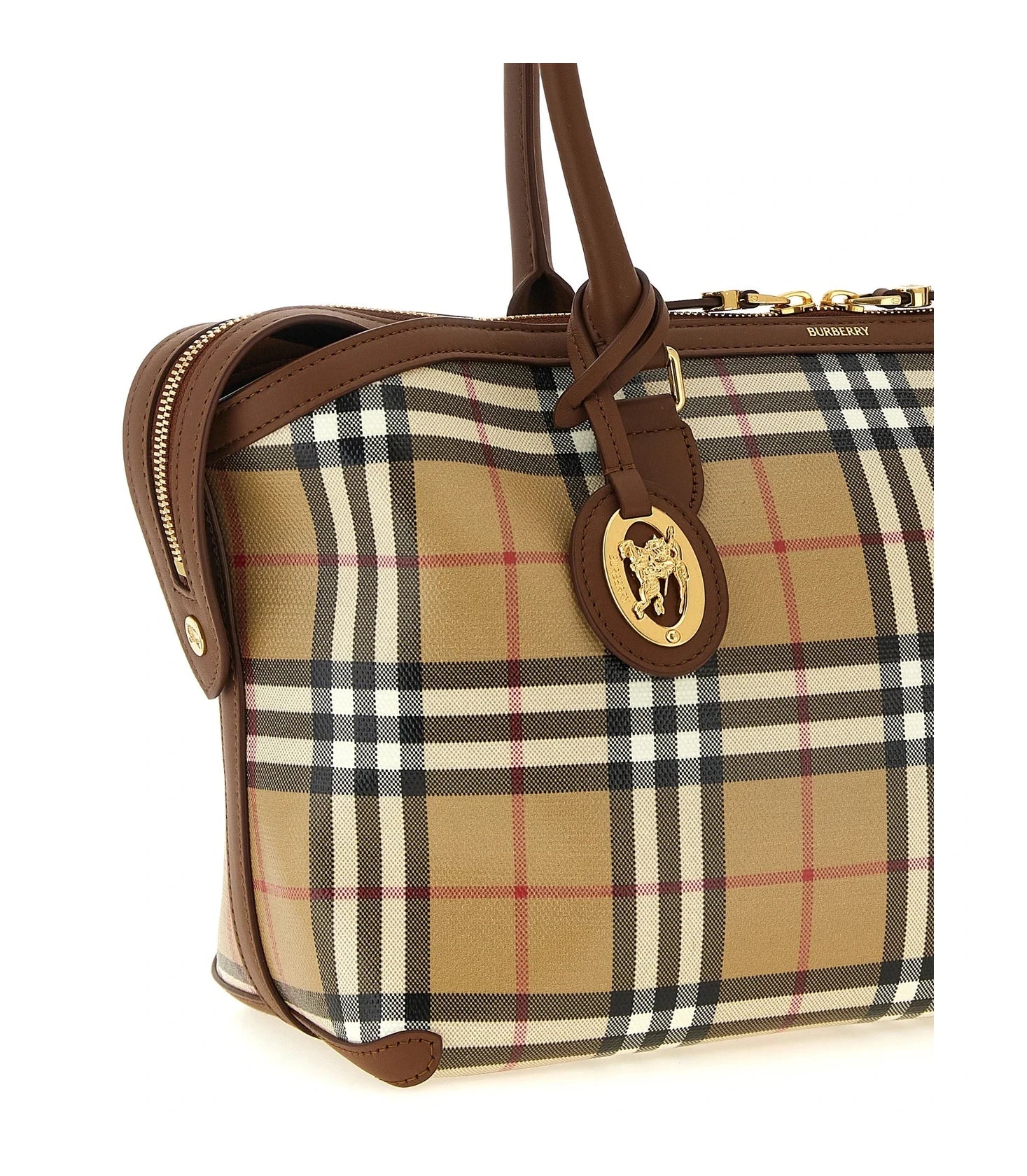 Burberry Satchel Bag in beige, Cotton β view 3