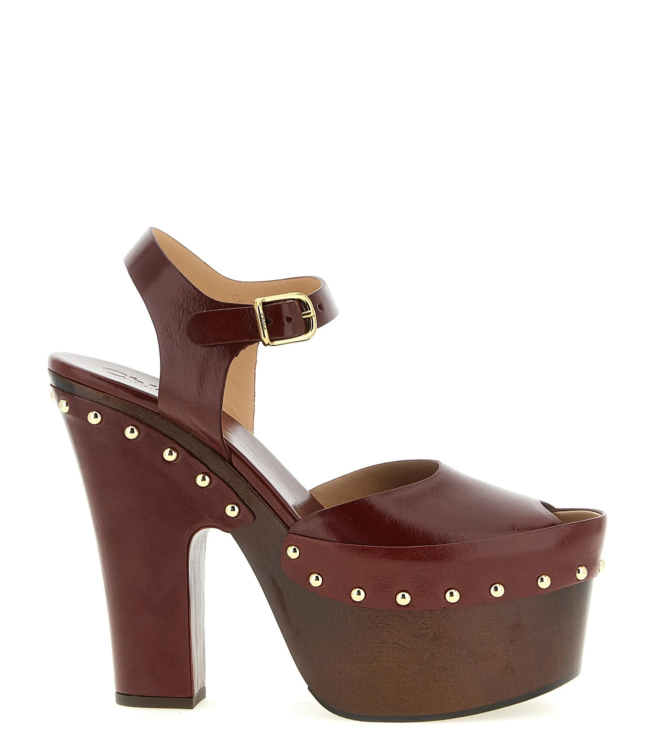 Chloé Sandals in red, Lamb Leather