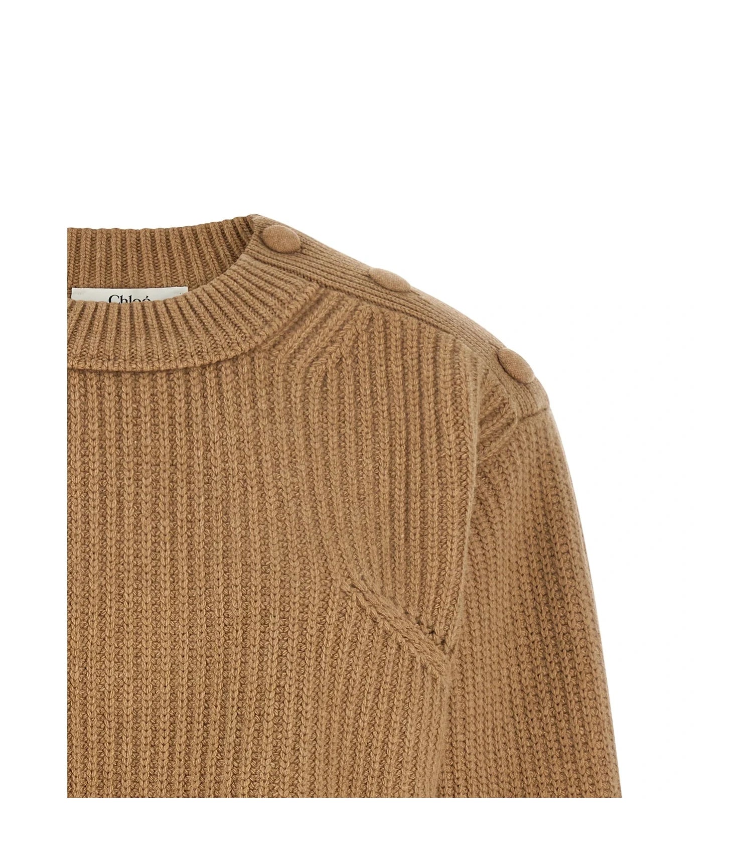 Chloé Sweater in beige, Wool — view 3