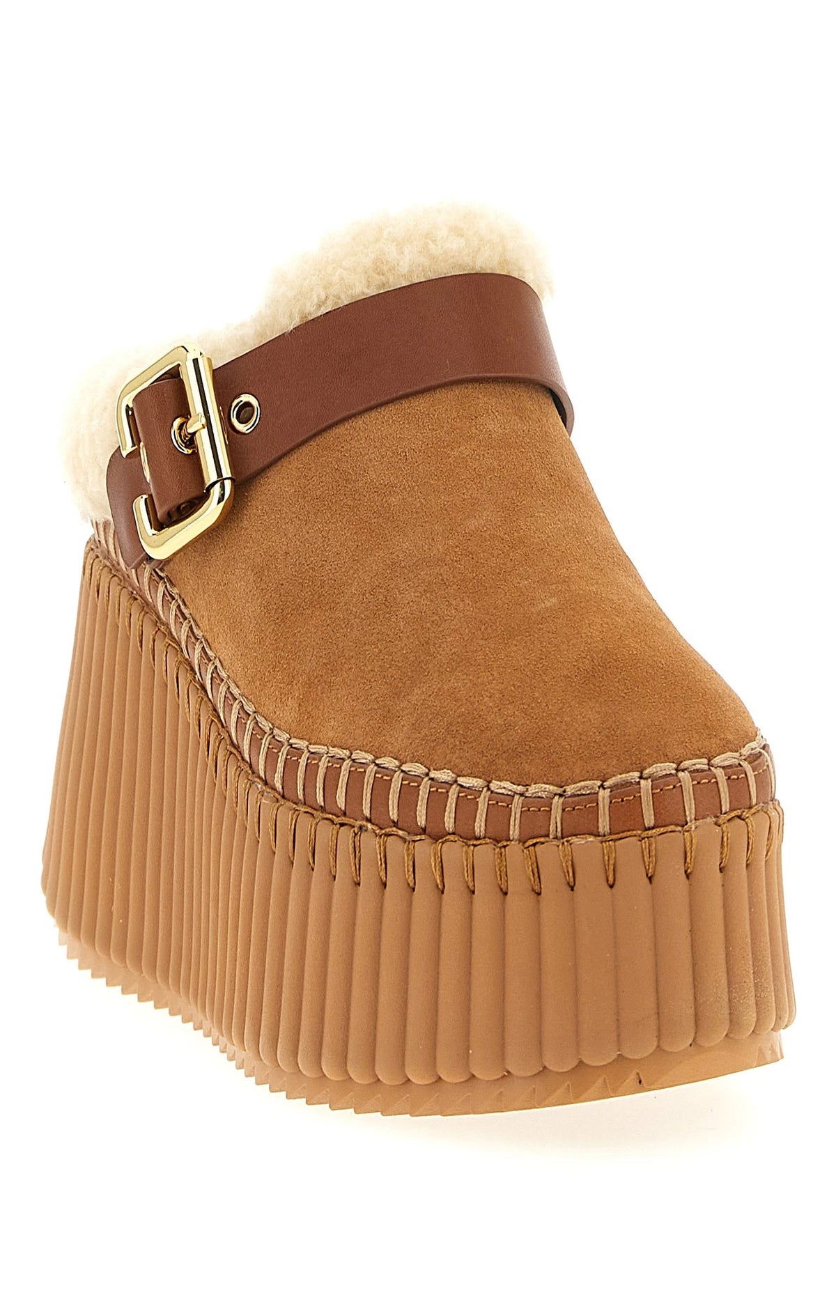 Chloé Wedges in brown, Cow Leather — view 2