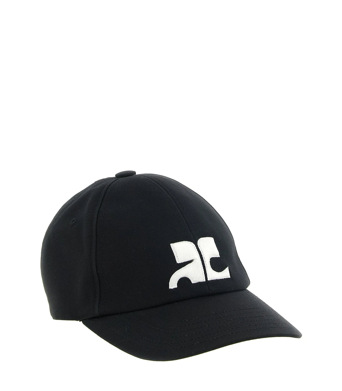 Courrèges Baseball Cap in black, Cotton — view 2