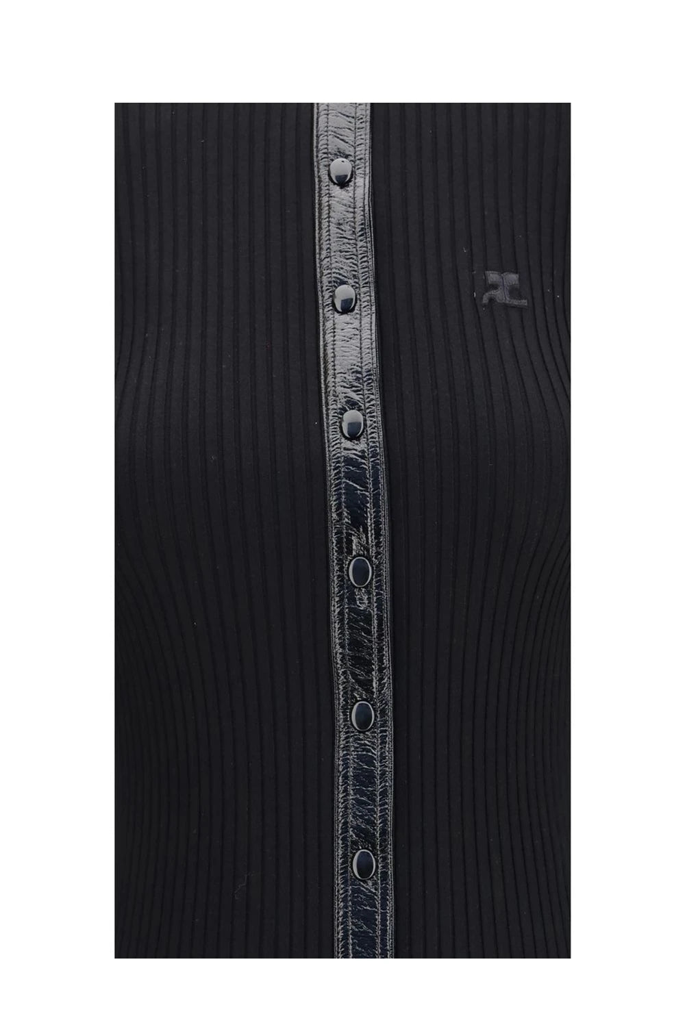 Courrèges Cardigan in black, Viscose — view 3