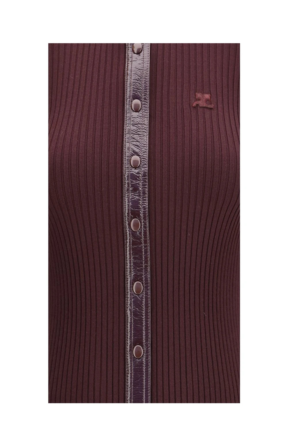 Courrèges Cardigan in red, Viscose — view 3