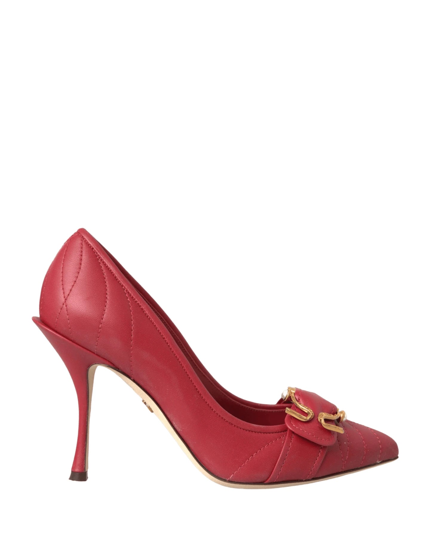 Dolce & Gabbana Red Devotion Leather Heels Pumps Shoes Heels