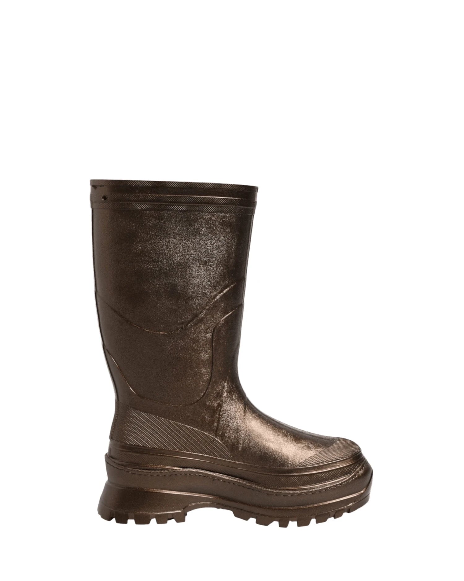 Dolce & Gabbana Bronze Metallic Pull On Rain Boots Shoes Boots