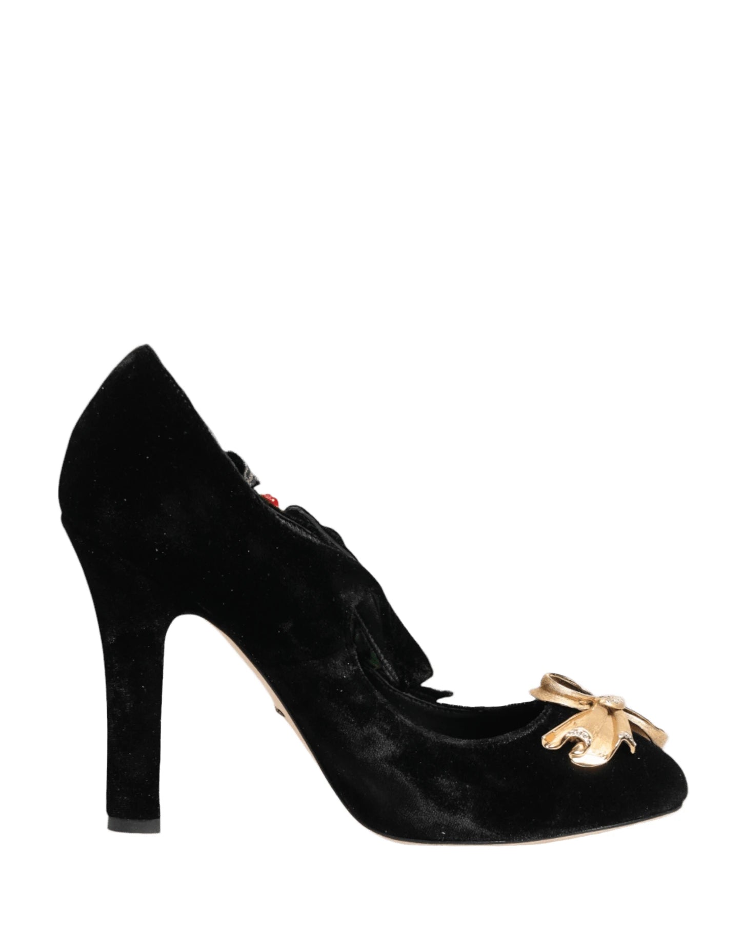 Dolce & Gabbana Black Roses Crystal Brooch Mary Jane Shoes Glam Steals