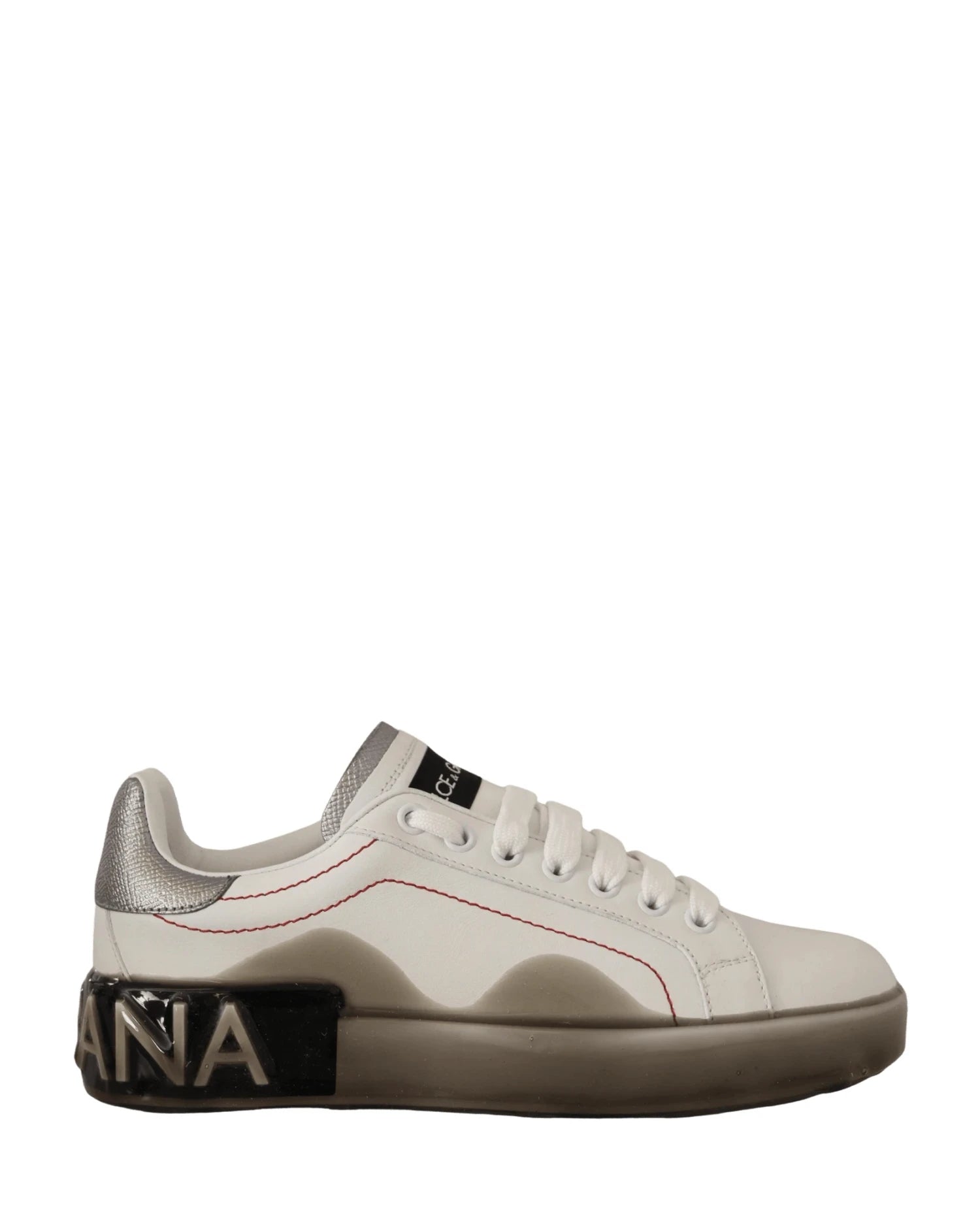 Dolce & Gabbana White Leather Logo Portofino Sneakers Sneakers