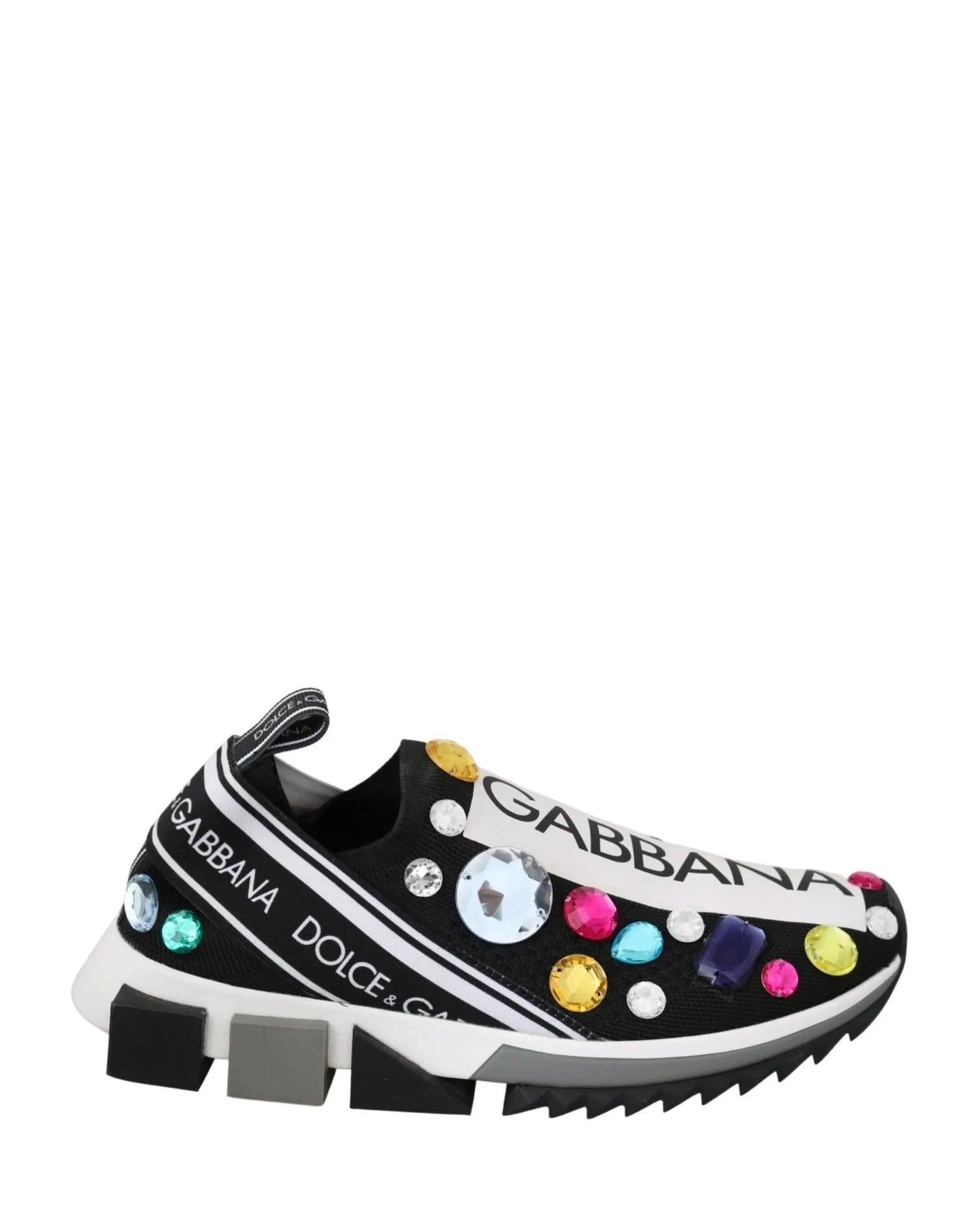 Dolce & Gabbana Multicolor Crystal Sneakers Shoes Sneakers
