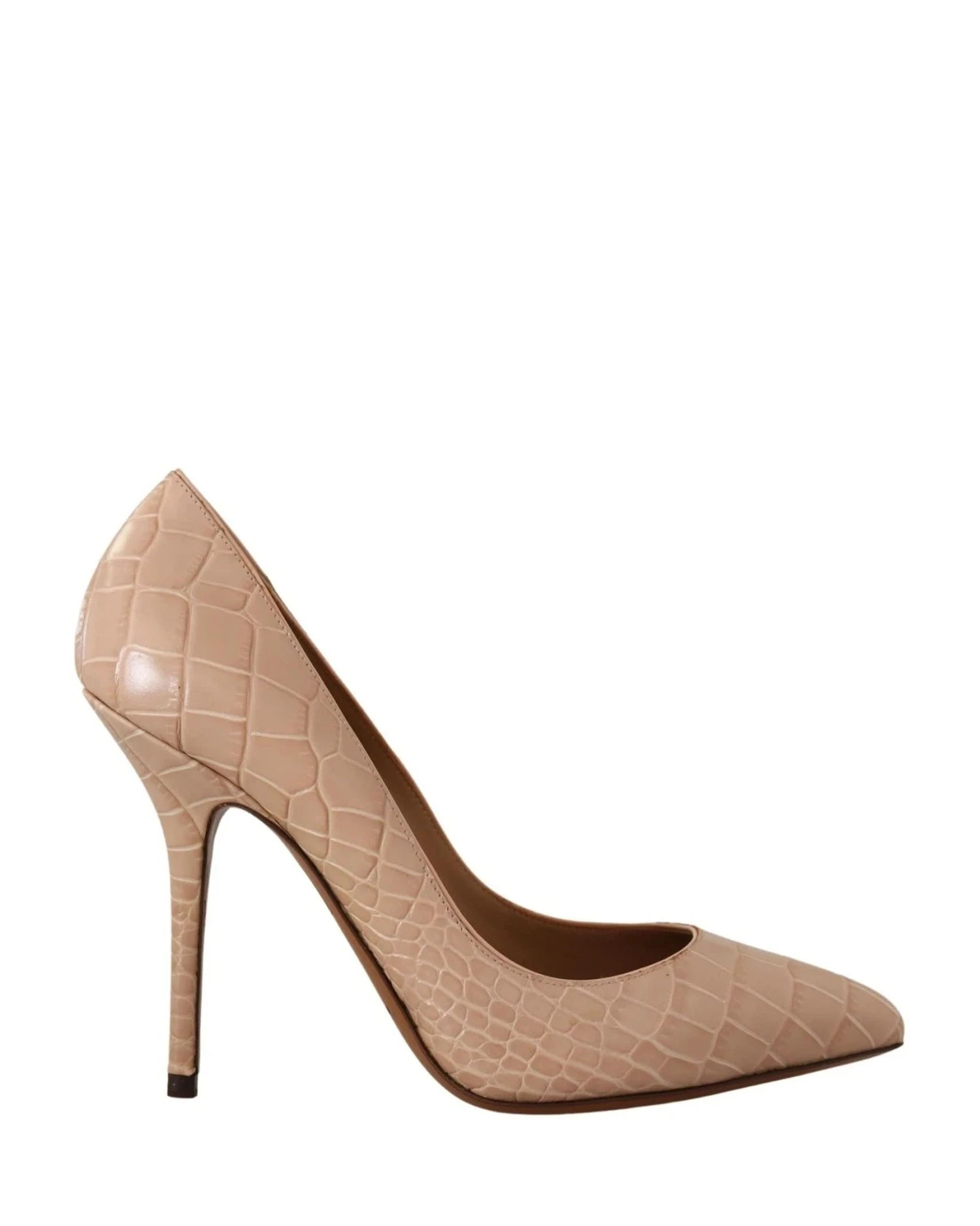 Dolce & Gabbana Beige Leather Bellucci Heels Heels