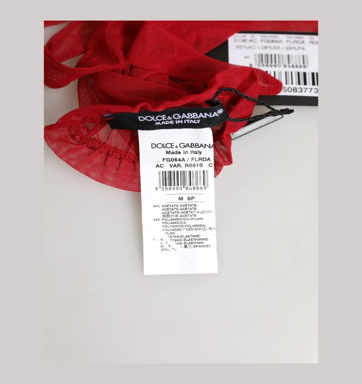 Dolce & Gabbana Bridal Glove in red, Acetate — view 2