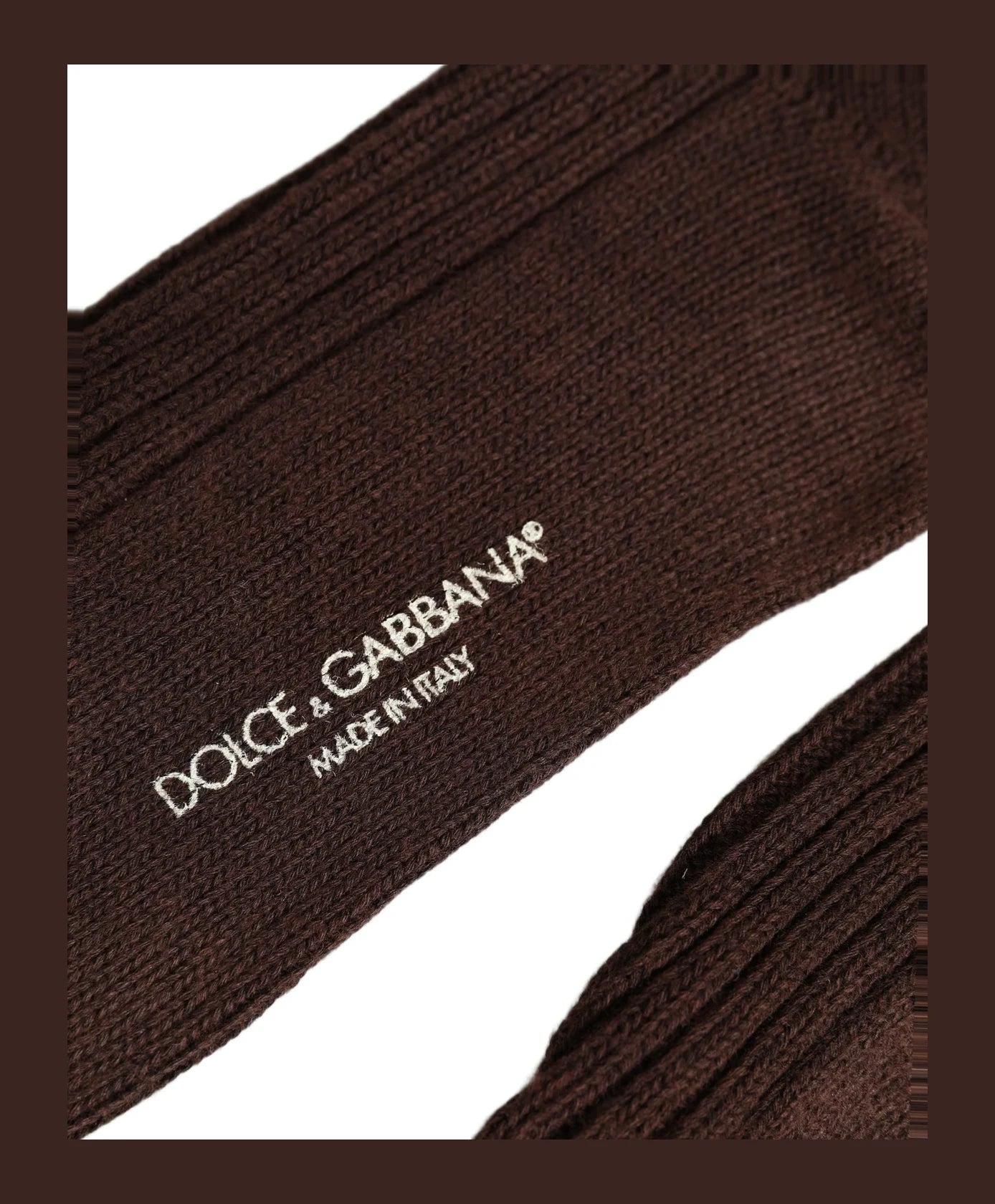 Dolce & Gabbana Crew Sock in brown, Wool — view 4