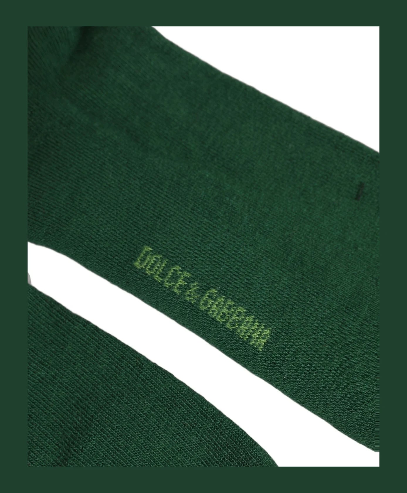 Dolce & Gabbana Crew Sock in green, Cotton — view 6