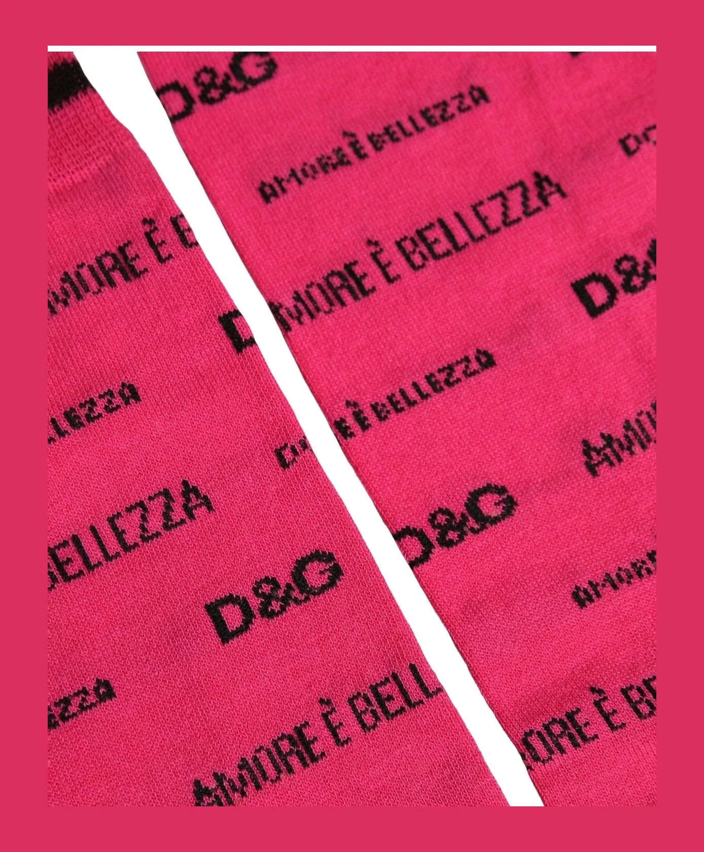 Dolce & Gabbana Crew Sock in pink, Cotton