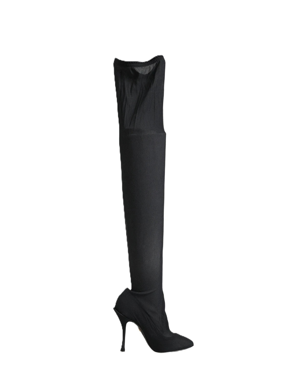 Dolce & Gabbana Knee High Boots in black, Elastane
