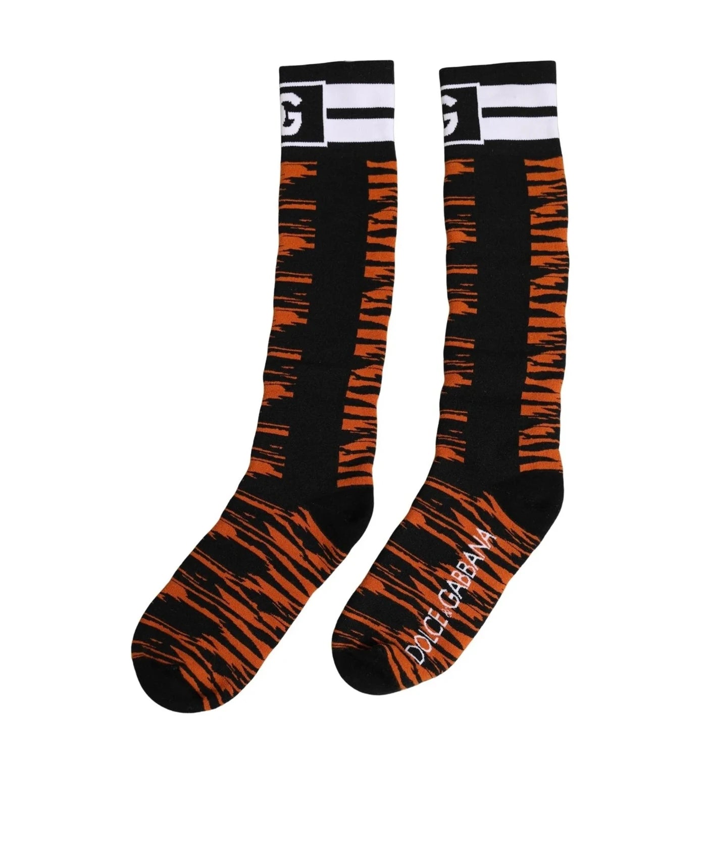 Dolce & Gabbana Knee Sock in black, Cotton — view 2