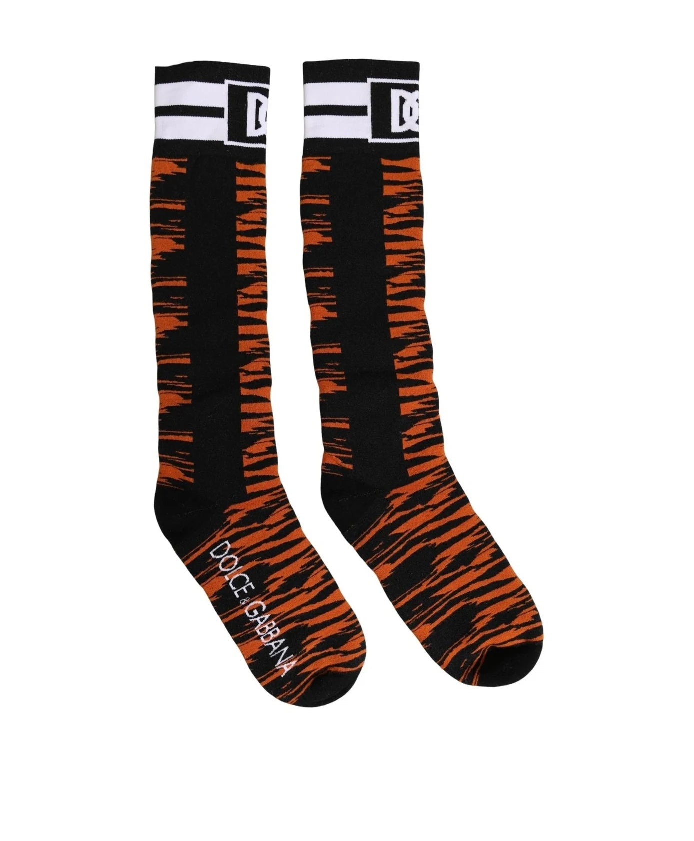 Dolce & Gabbana Knee Sock in black, Cotton — view 4