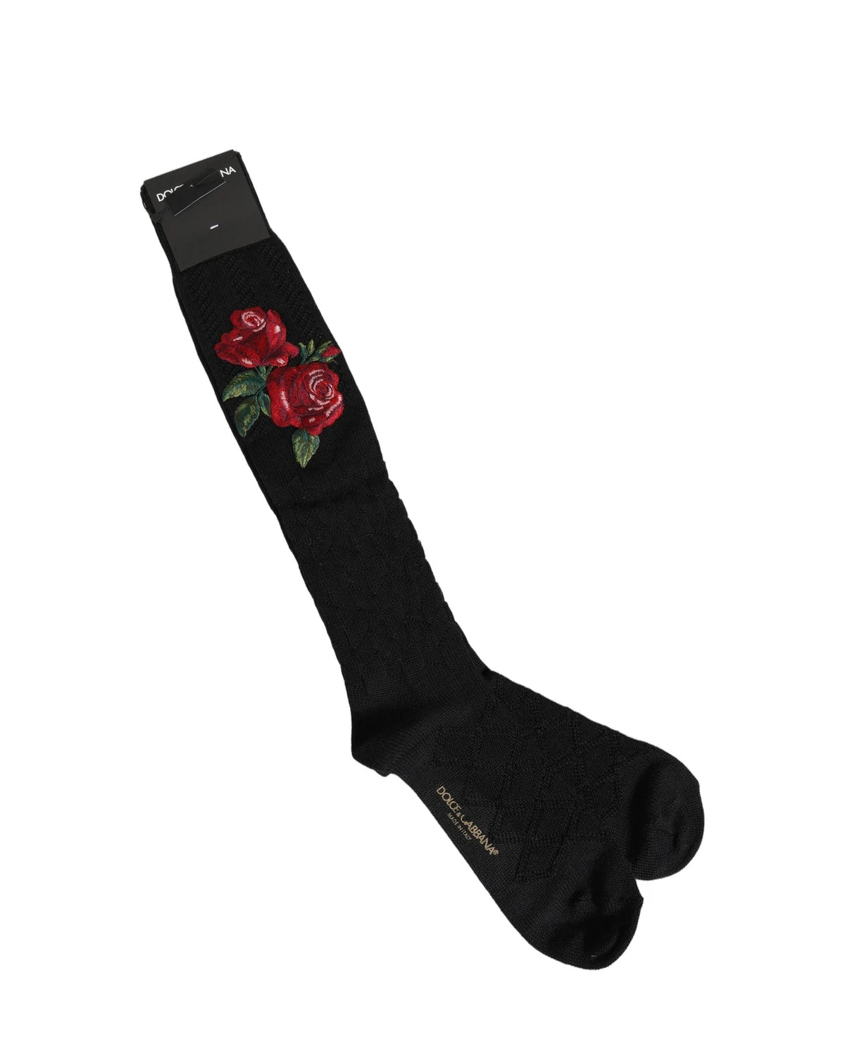 Dolce & Gabbana Knee Sock in black, Wool — view 3
