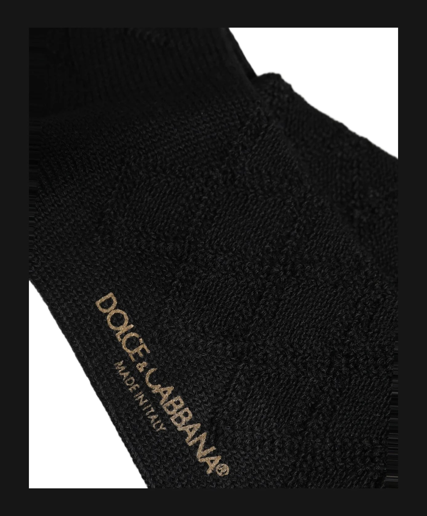 Dolce & Gabbana Knee Sock in black, Wool — view 4
