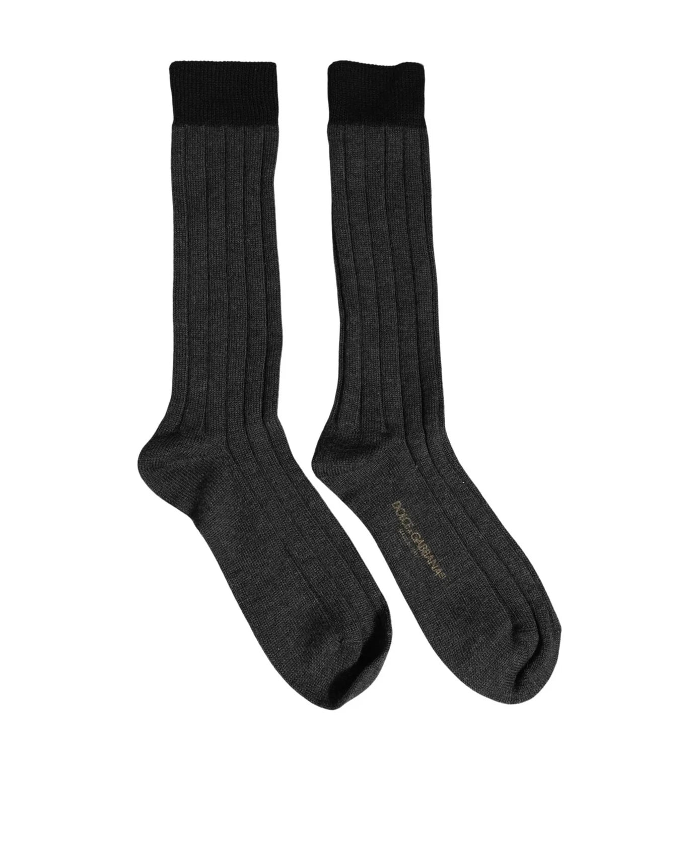 Dolce & Gabbana Knee Sock in gray, Wool — view 5