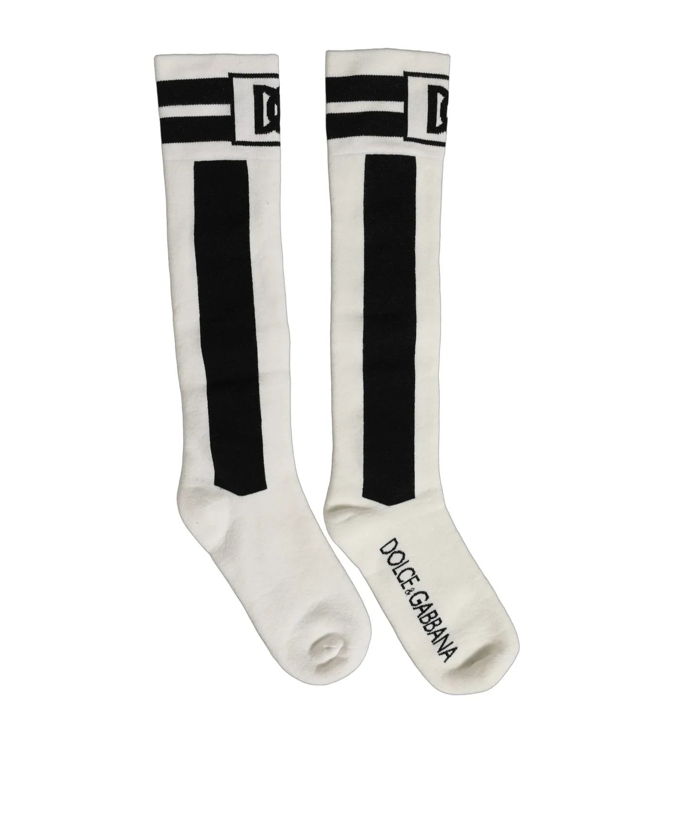 Dolce & Gabbana Knee Sock in white — view 2