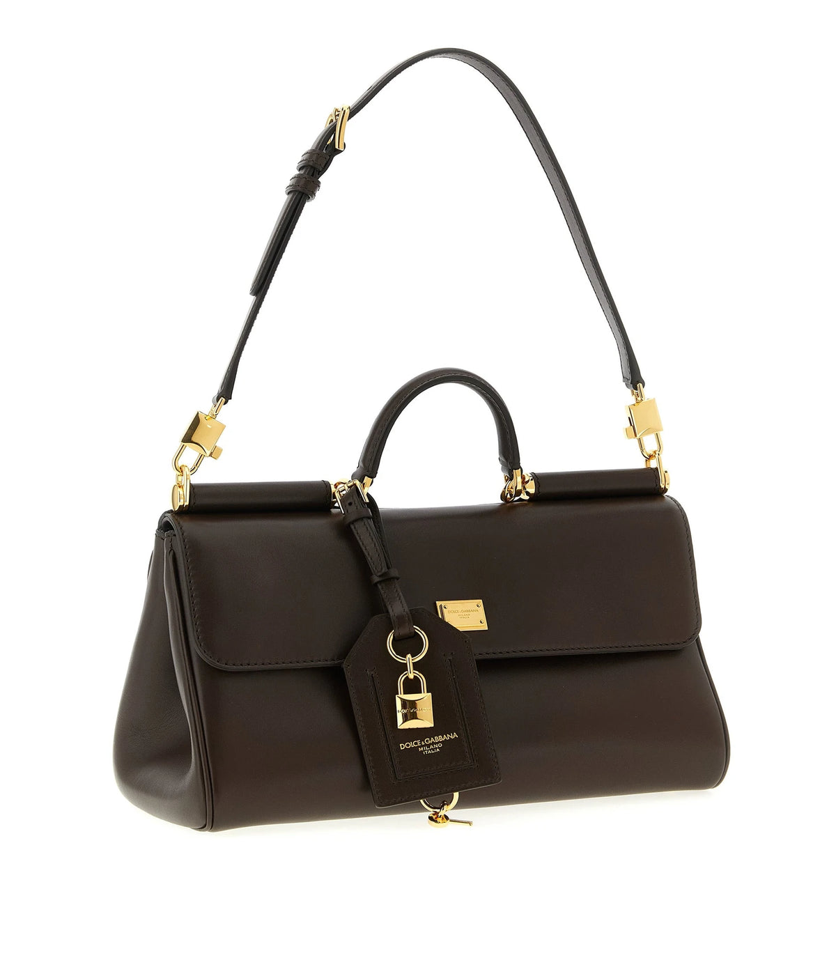 Dolce & Gabbana Satchel Bag in brown, Calf Leather — view 3