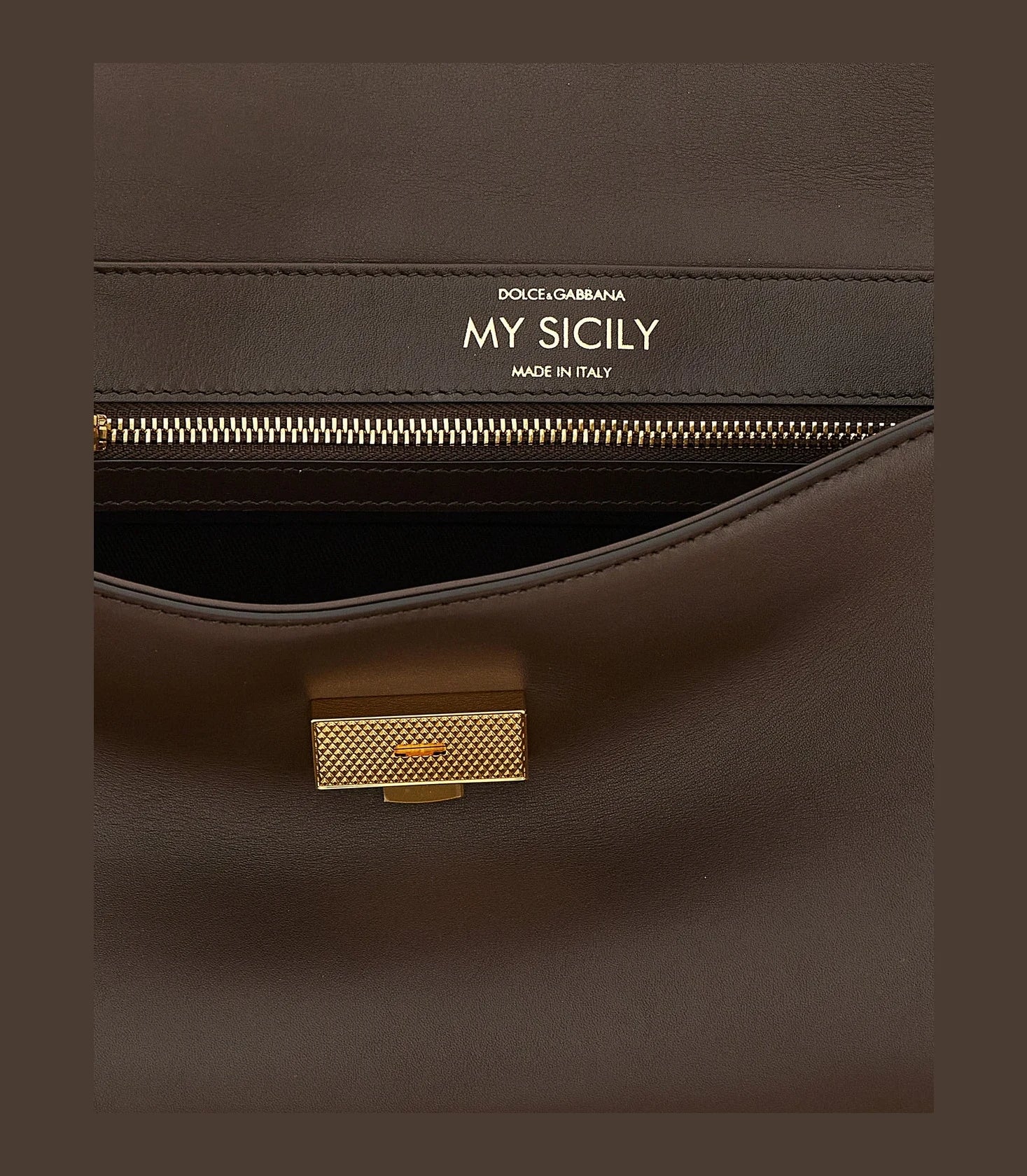 Dolce & Gabbana Satchel Bag in brown, Calf Leather — view 4